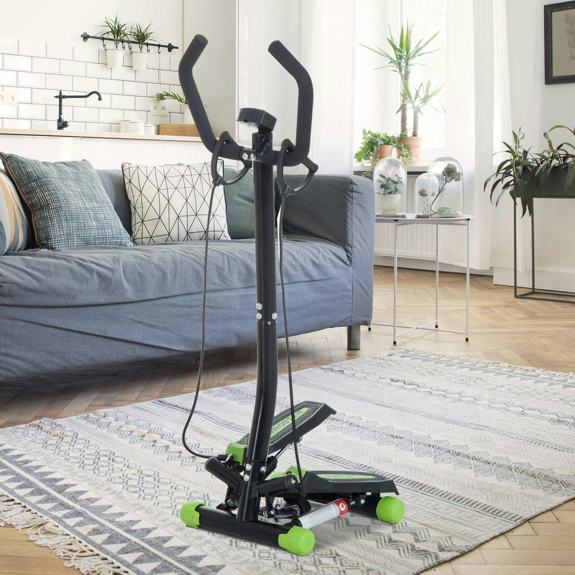 Homcom Stepper Step Machine W/ Resistance Bands Fitness Exercise Workout