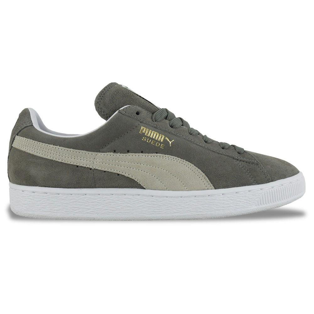 Puma Grey/White Suede Classic Trainers - Uk 4