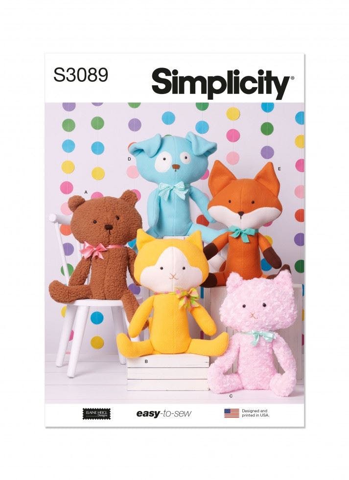 Simplicity Sewing Pattern 3089, Toys Os (One Size) - Easy - Os (One Size)
