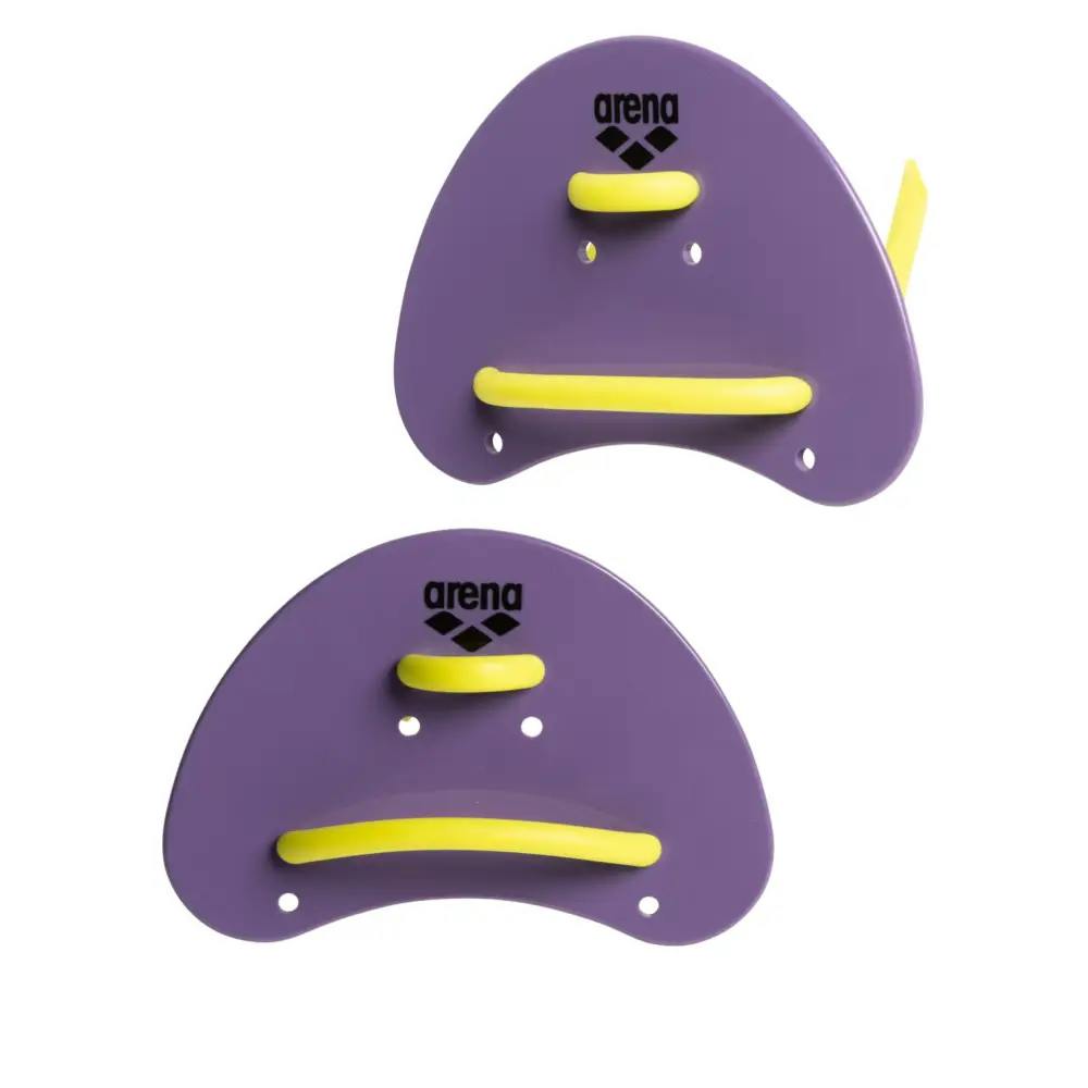 Arena Elite Finger Paddles - Plum/Lime