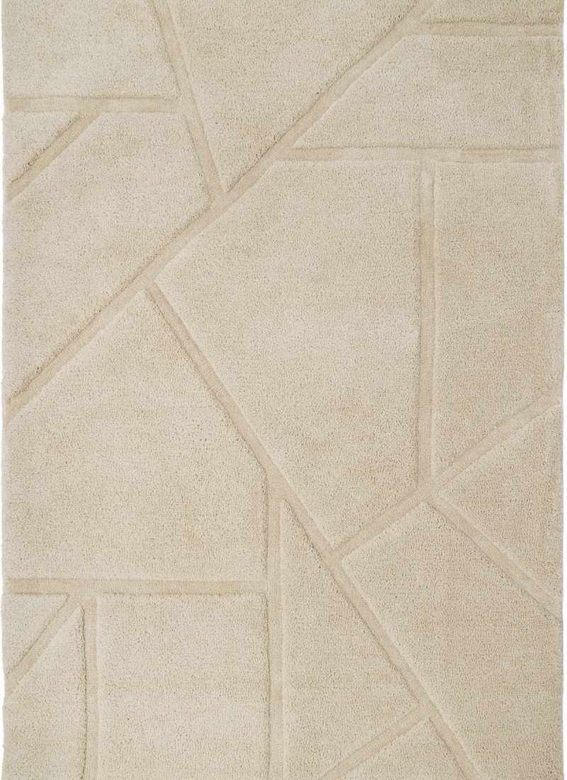 The Rugs Cream Scandinavian Deep Pile Rug – - 160X230 Cm