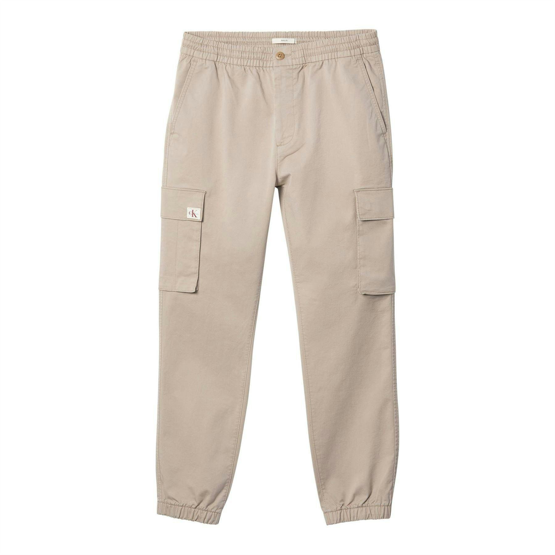 Calvin Klein Men's Cargo Trousers - Vintage Khaki - Xl - Vintage Khaki - 97% Cotton/3% Elastane
