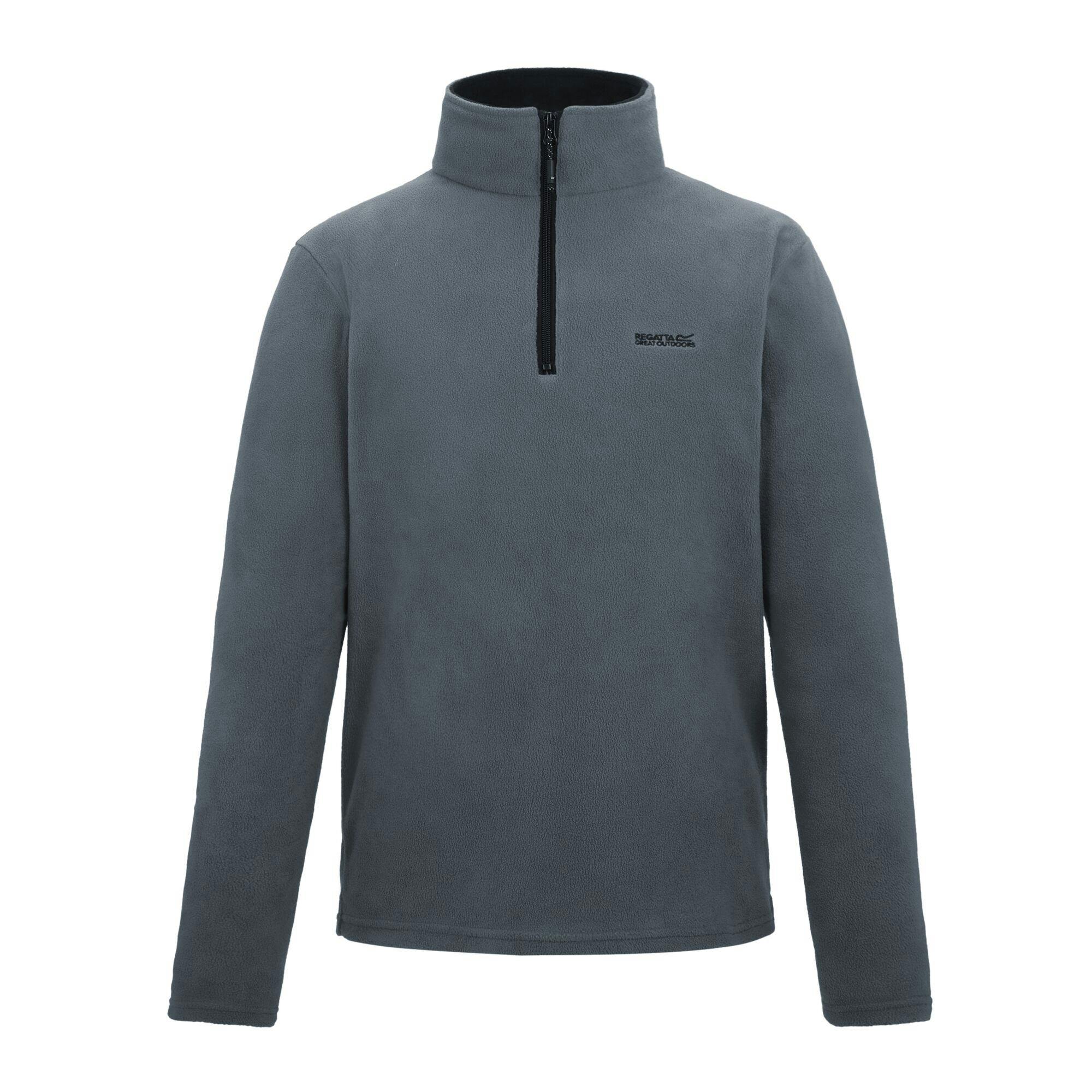 Regatta Men's Dark Great Outdoors Thompson Half Zip Fleece Top - Storm - L - Storm - 100% Polyester