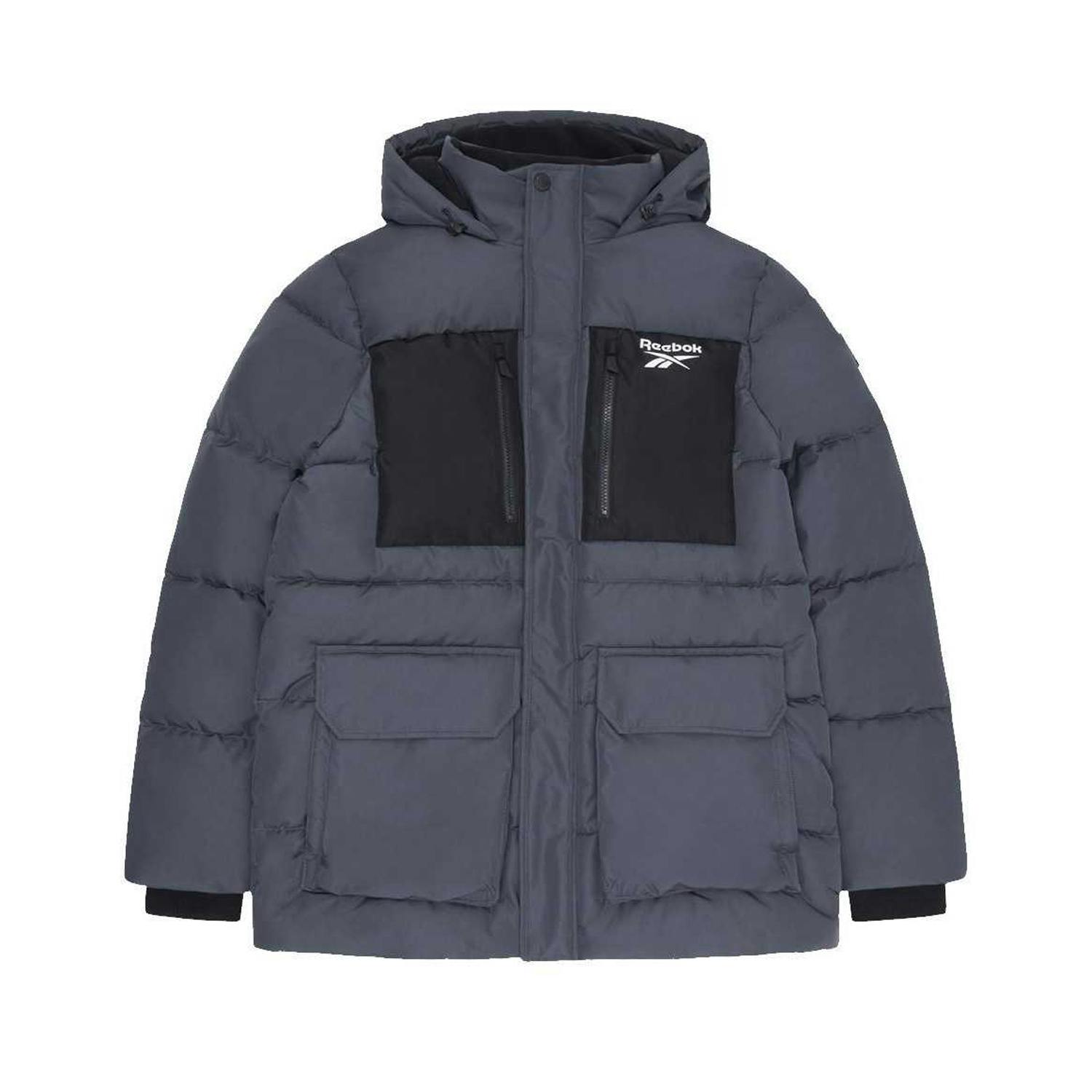 Reebok Men's Rb1577 Puffer Jacket - Charcoal - S - Charcoal - 100% Polyester