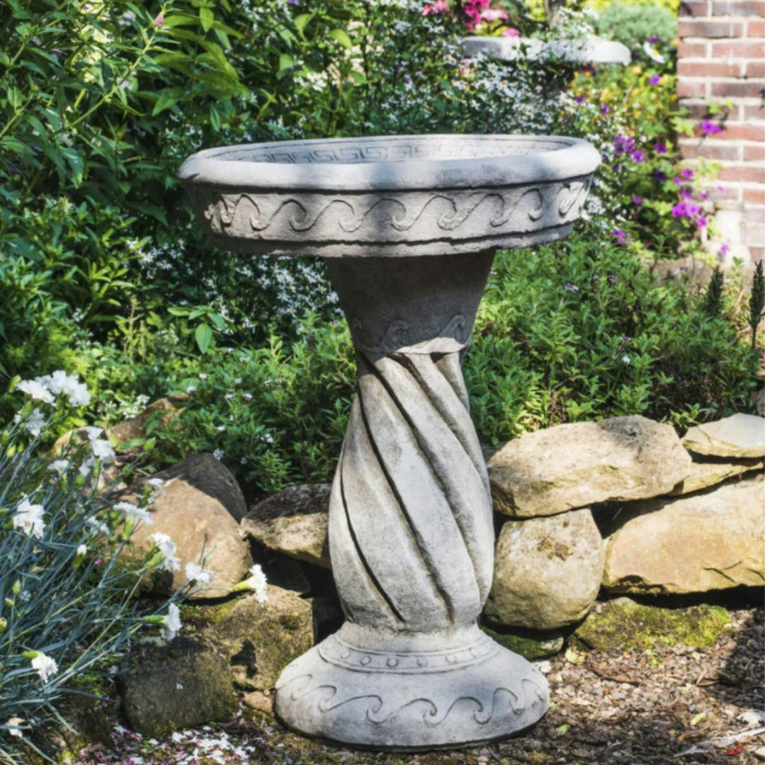 Rackhams Detailed Windsor Design Stone Birdbath