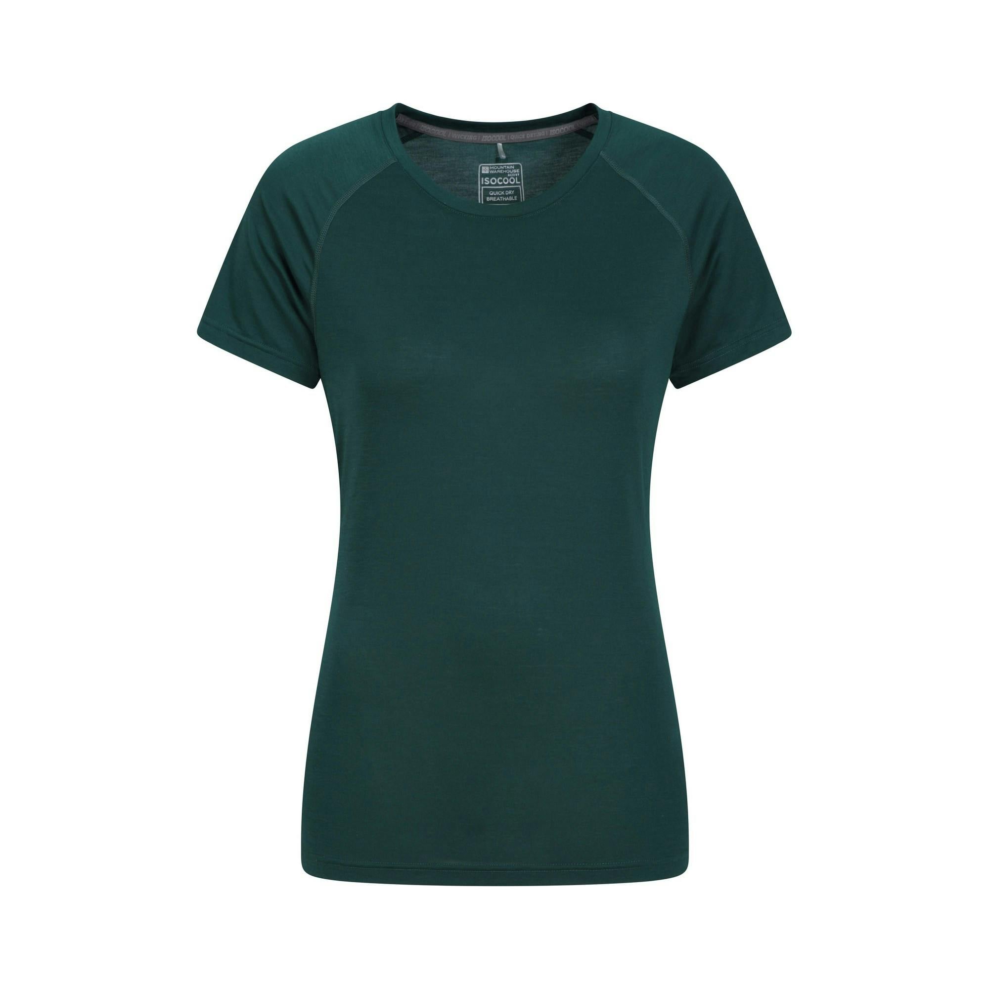 Mountain Warehouse Women's Green / Quick Dry T-Shirt - 12 Uk - 95% Polyester/5% Elastane