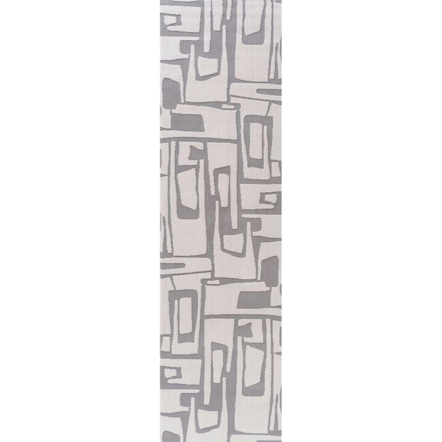Rackhams Grey Loft Abstract Rug - 80X300 Cm