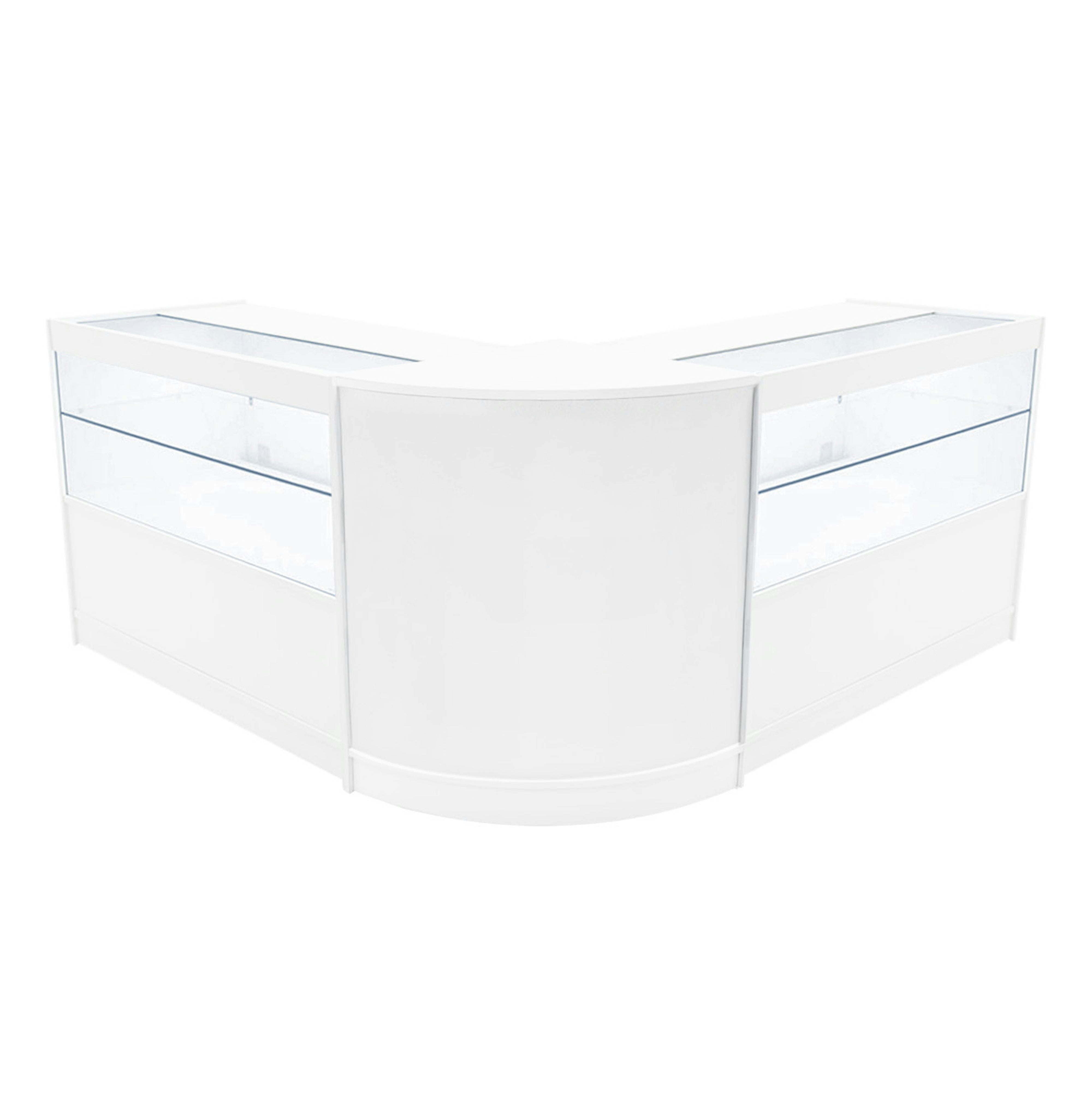 Rackhams White Selene Led Shop Counter Set Cm60 & 2 X C1200