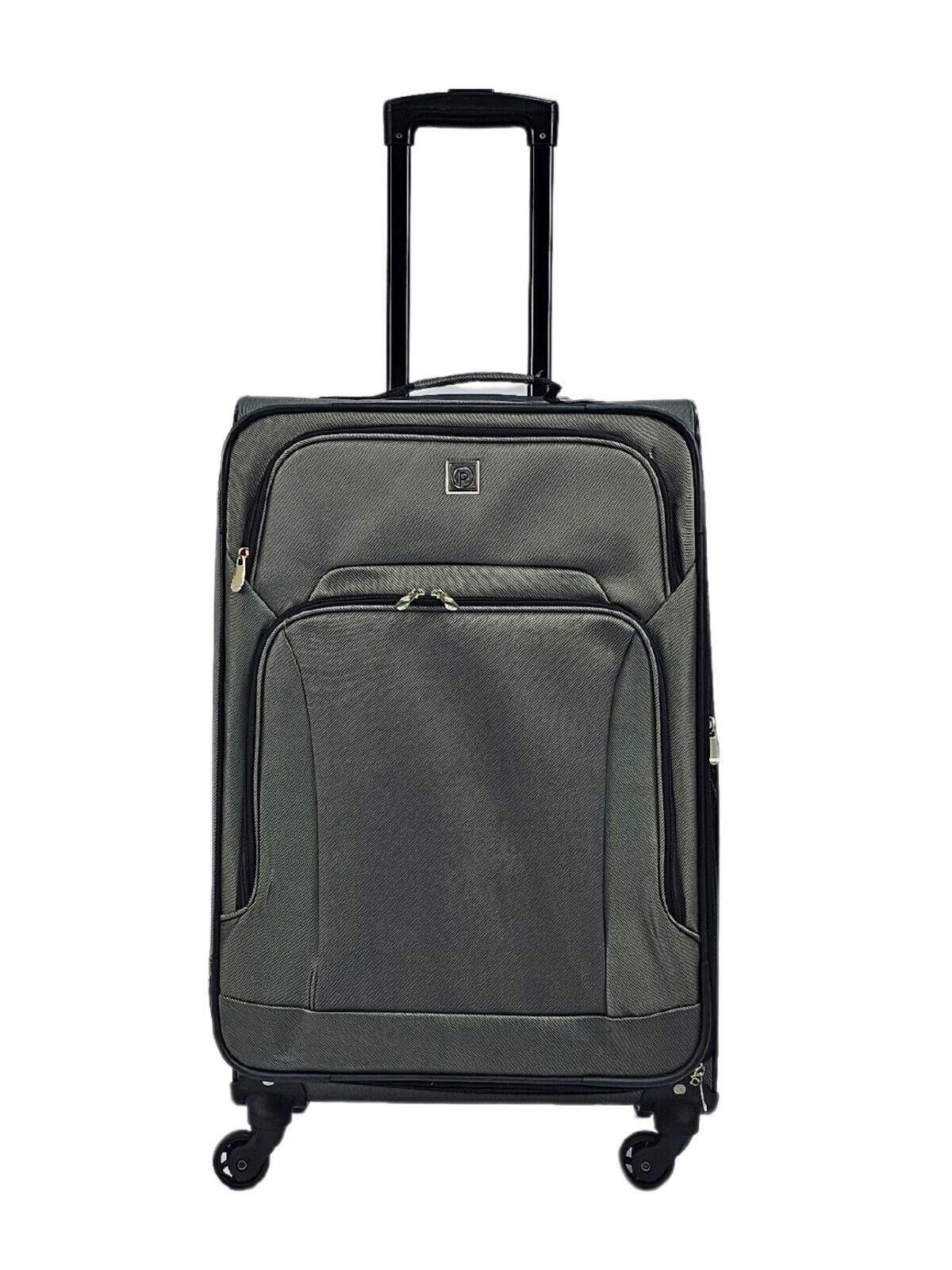 Infinity Luggage Grey Lightweight Soft Shell Luggage Suitcase Travel Set - Medium
