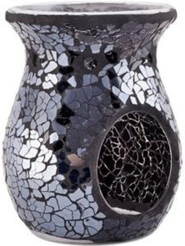 Rackhams Black Crackle Wax Burner 14Cm