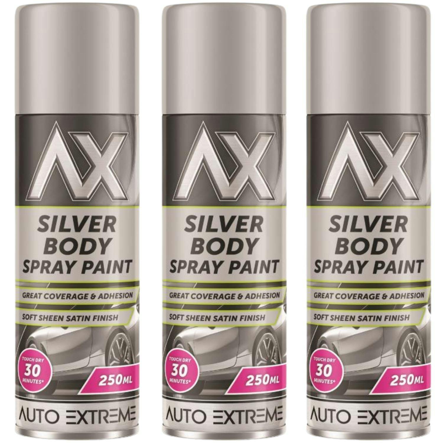 Rackhams Silver 3X Auto Extreme Paint Spray Paint 250Ml - Image 40