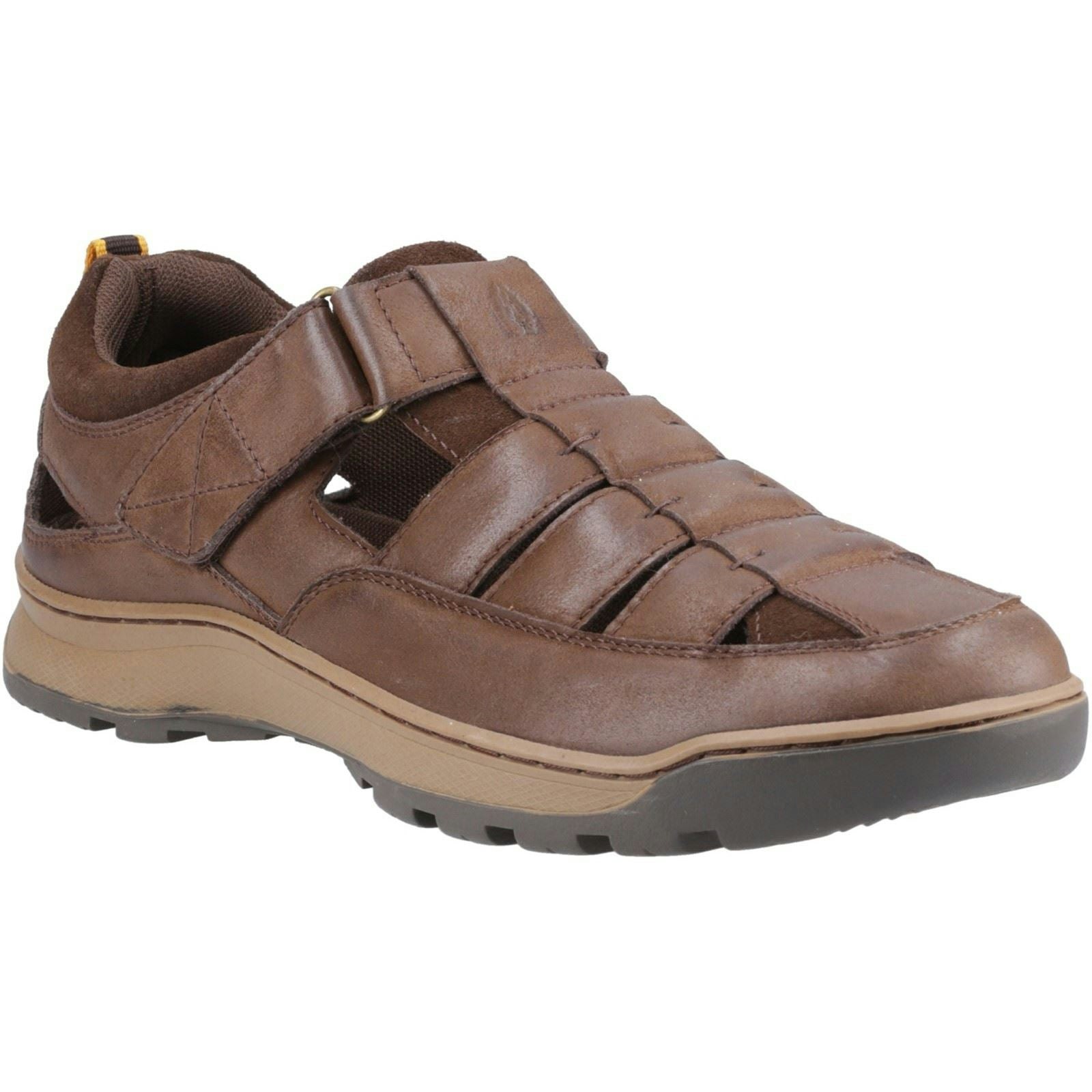 Hush Puppies Men's Brown Rucker Leather Sandals - Size 6