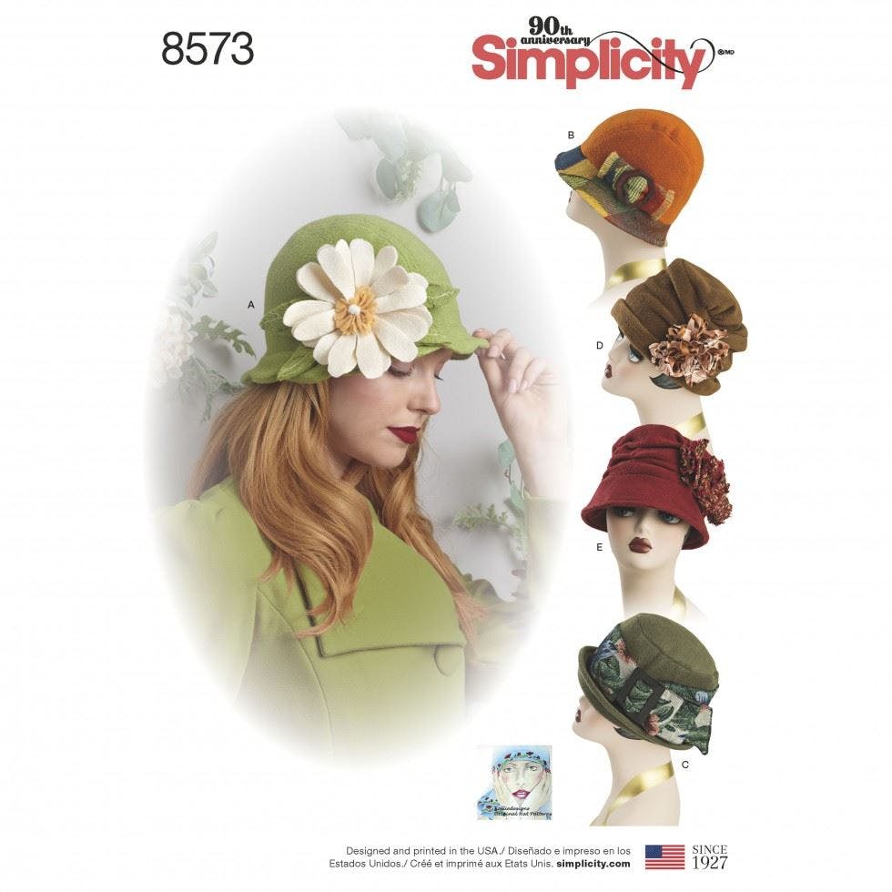 Simplicity Women's Sewing Pattern 8573, Headwear For A (S-M-L) - Intermediate - A (S-M-L)