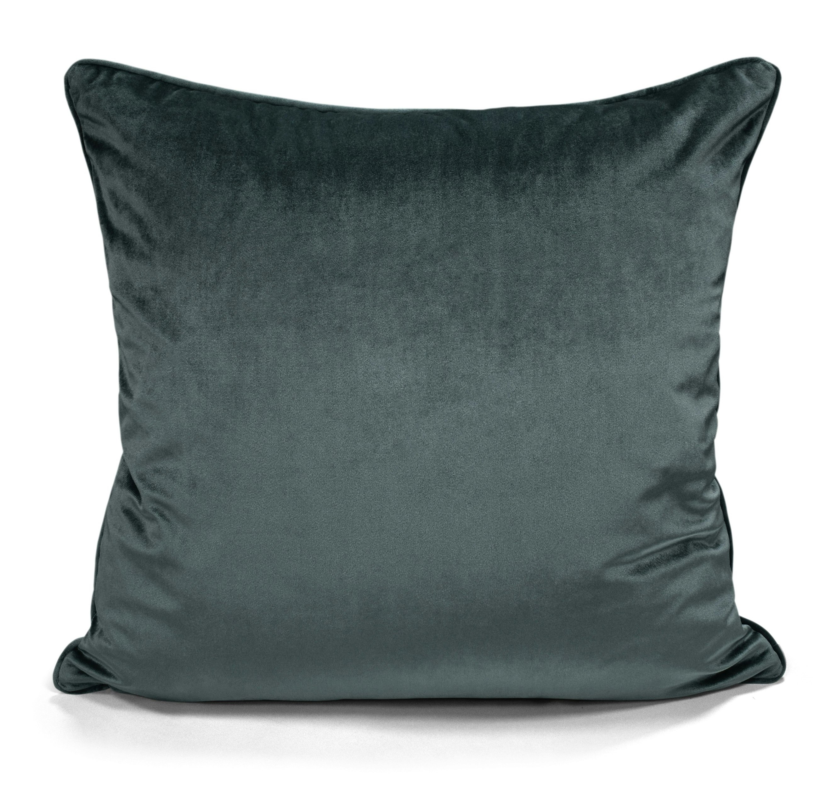 Intimates Grey Luxury Plain Matte Velvet Cushion - 43Cm X 43Cm