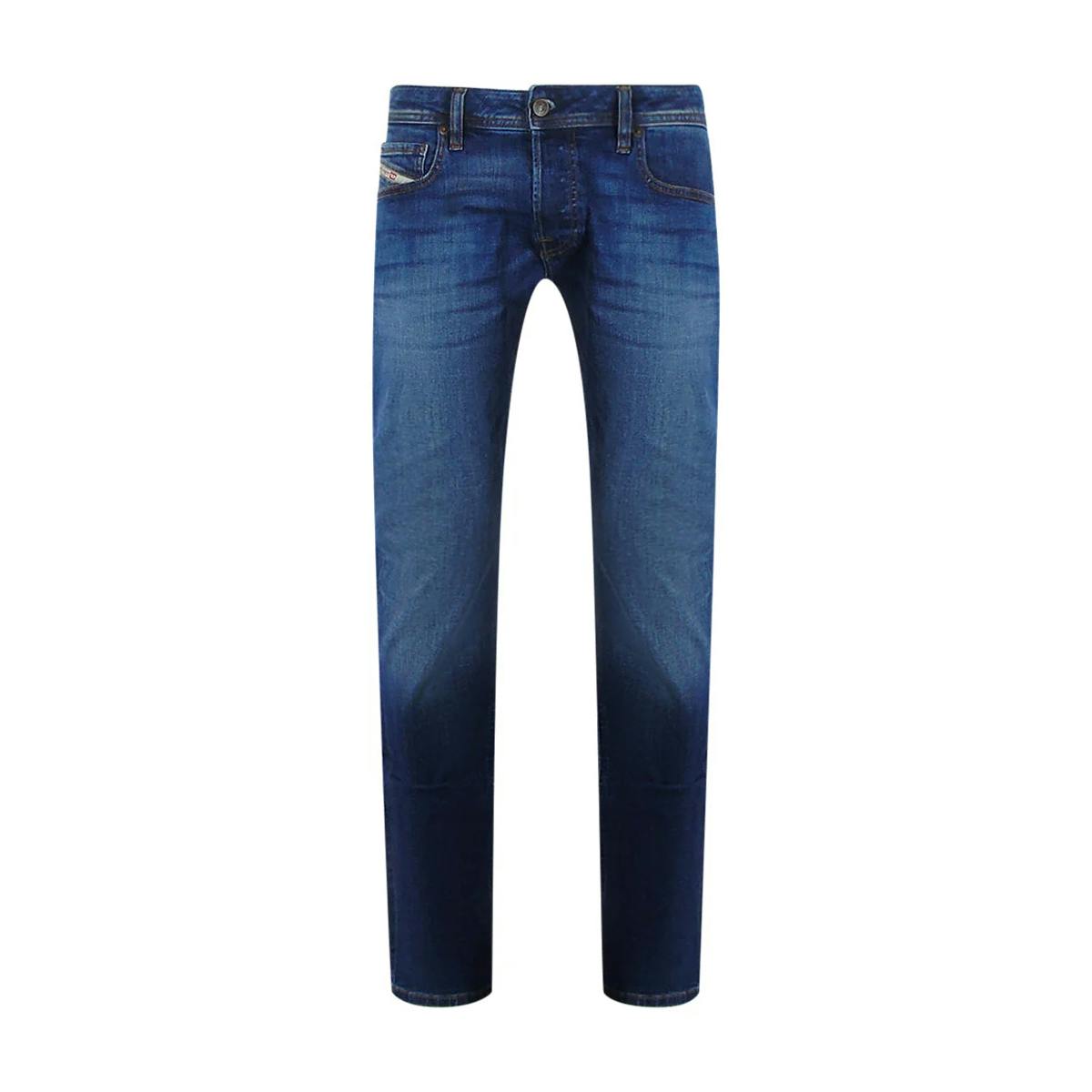Diesel Men's Blue D-Sark Faded Jeans - 32L - 100% Cotton
