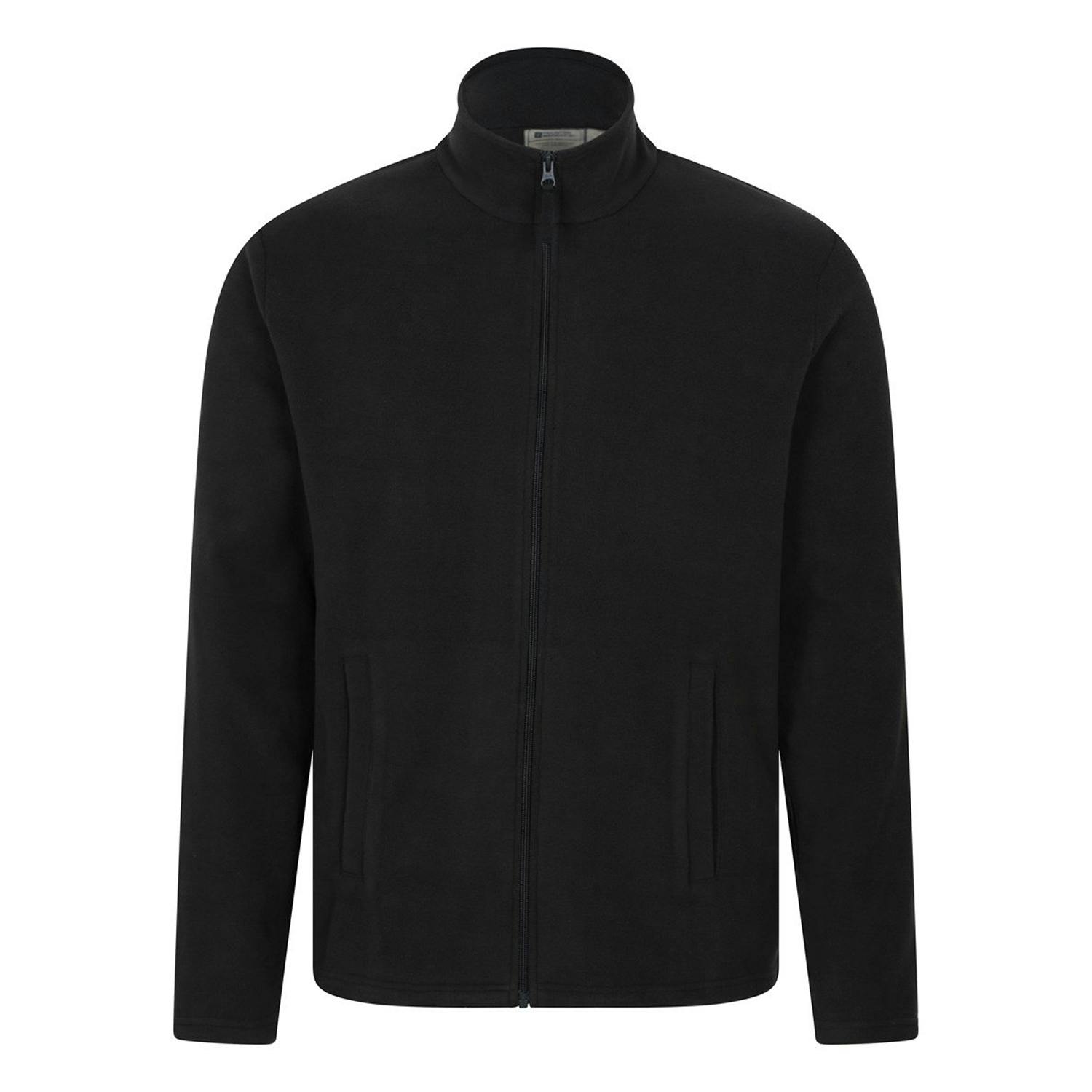 Mountain Warehouse Men's Black Raso Full Zip Fleece Top - 3XL - 100% Polyester