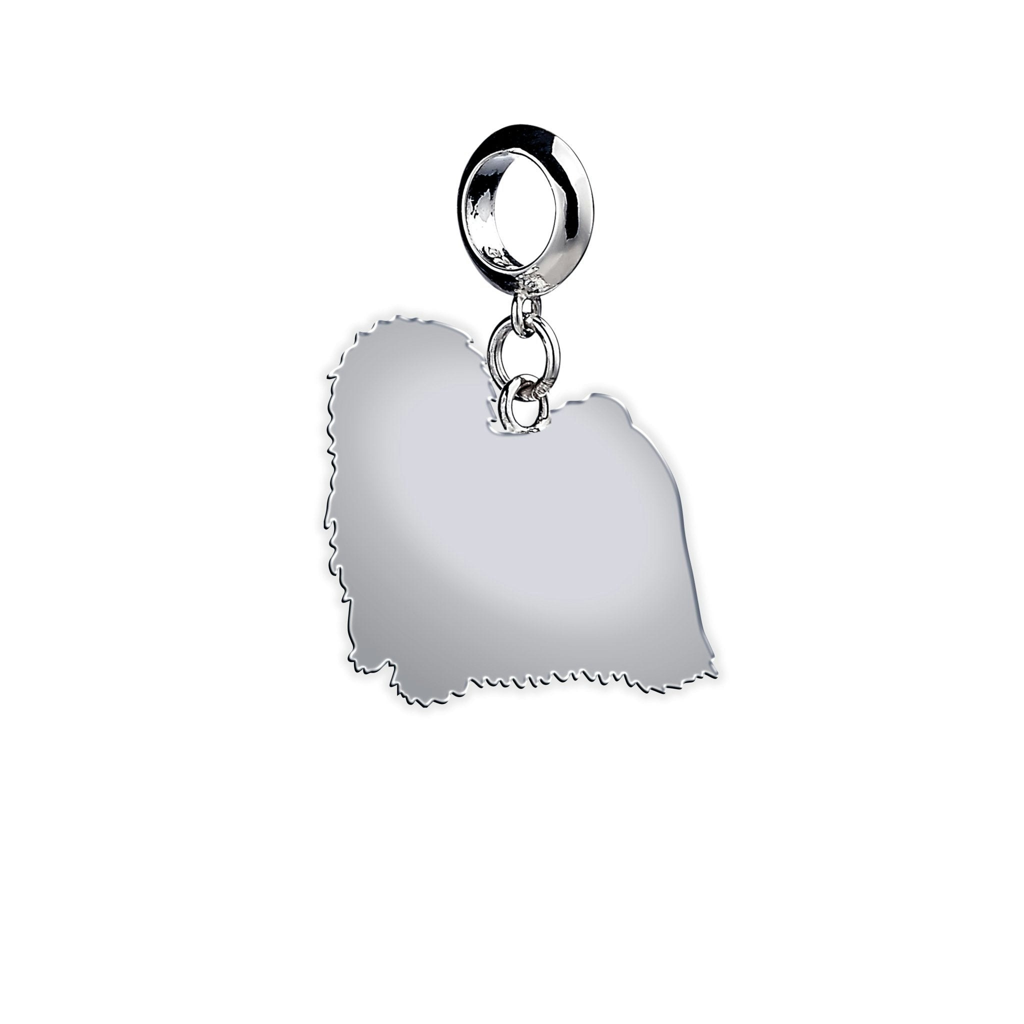 Mylee London Silver Hungarian Puli Silhouette Charm - Yes - Slider Charm