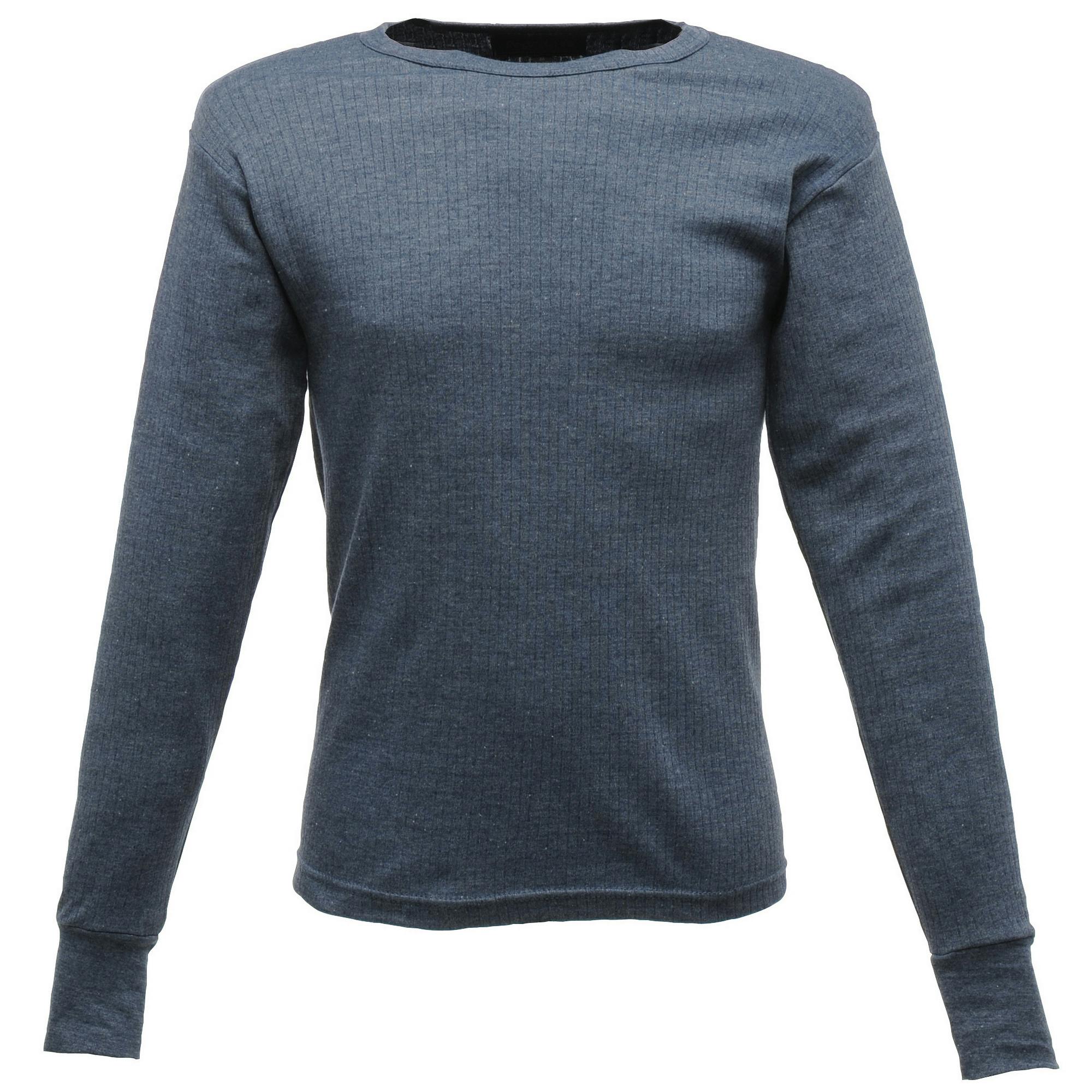 Regatta Thermal Underwear Long Sleeve Vest / Top - Denim - L - Denim - 50% Cotton/50% Polyester