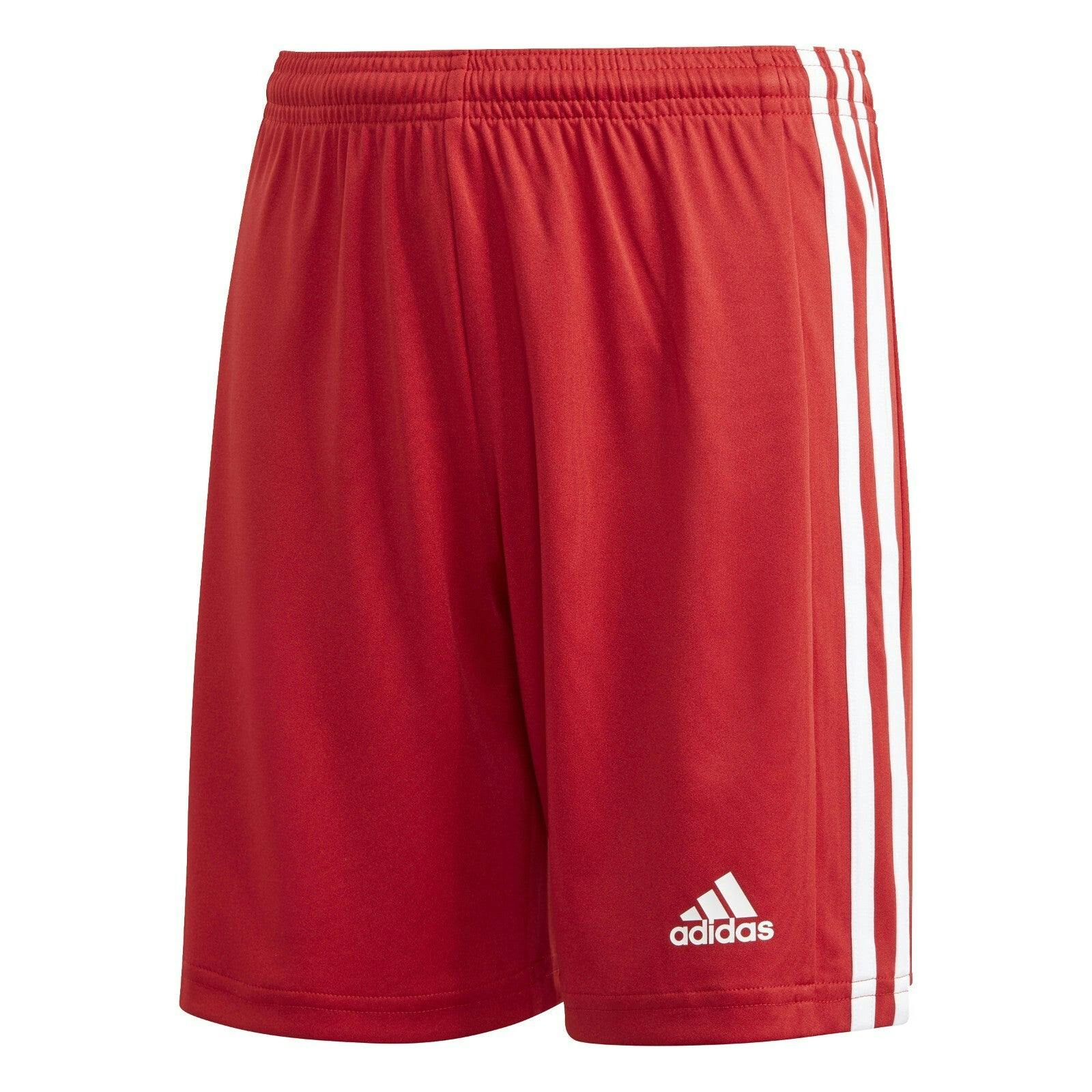 Adidas Boys Red / Girls Squadra 21 3 Stripes Shorts Gn5761 - 164 13-14 Years