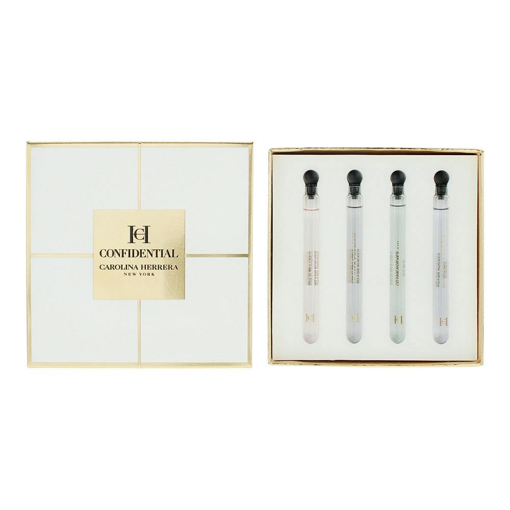 Carolina Herrera Orange Confidential 4 Piece Gift Set: Eau De Toilette 4Ml Mini Set: Oeange Affair + Bergamot Bloom + Vetiver Paradise + Rose Cruise