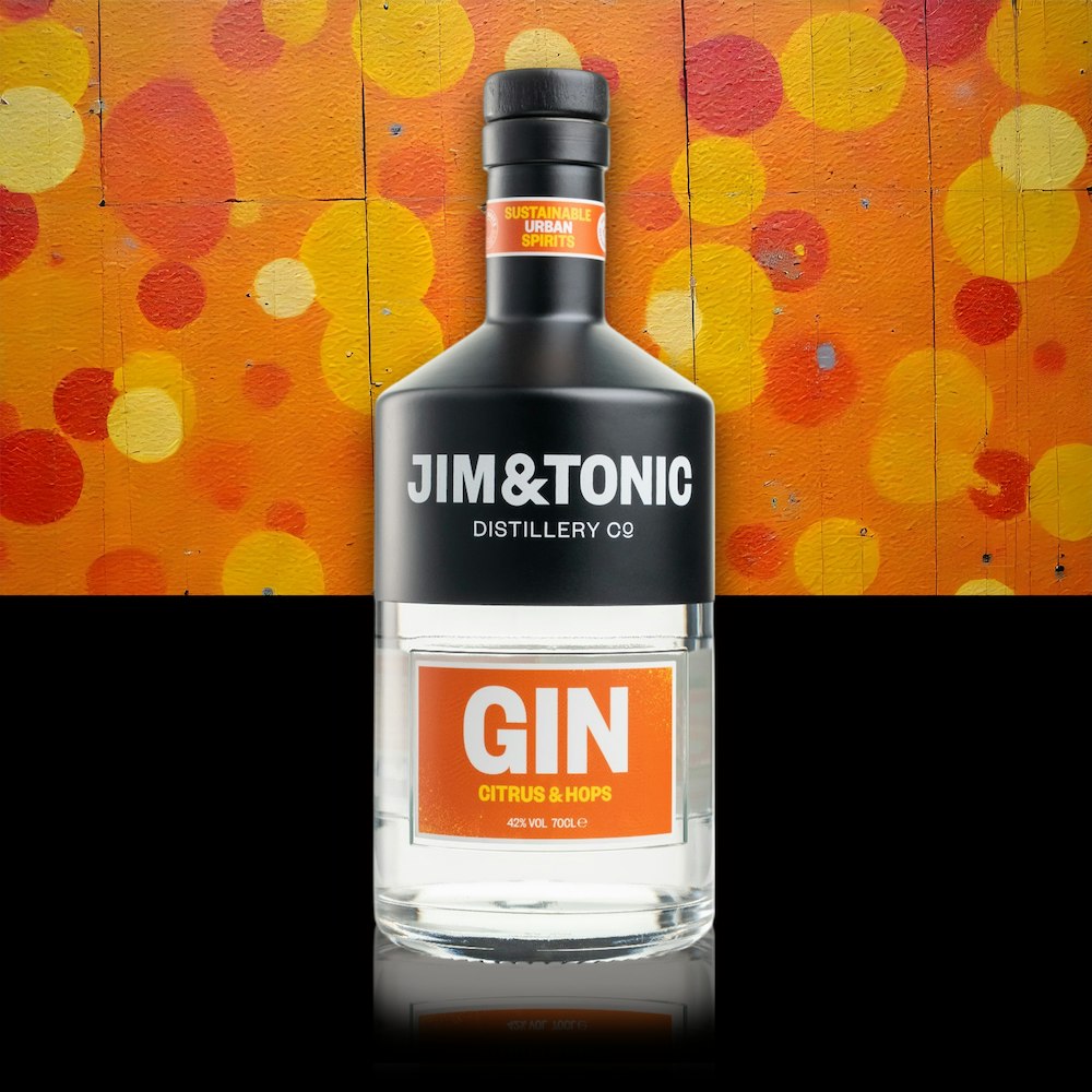 Jim & Tonic Orange Citrus & Hops Gin - 70Cl Bottle