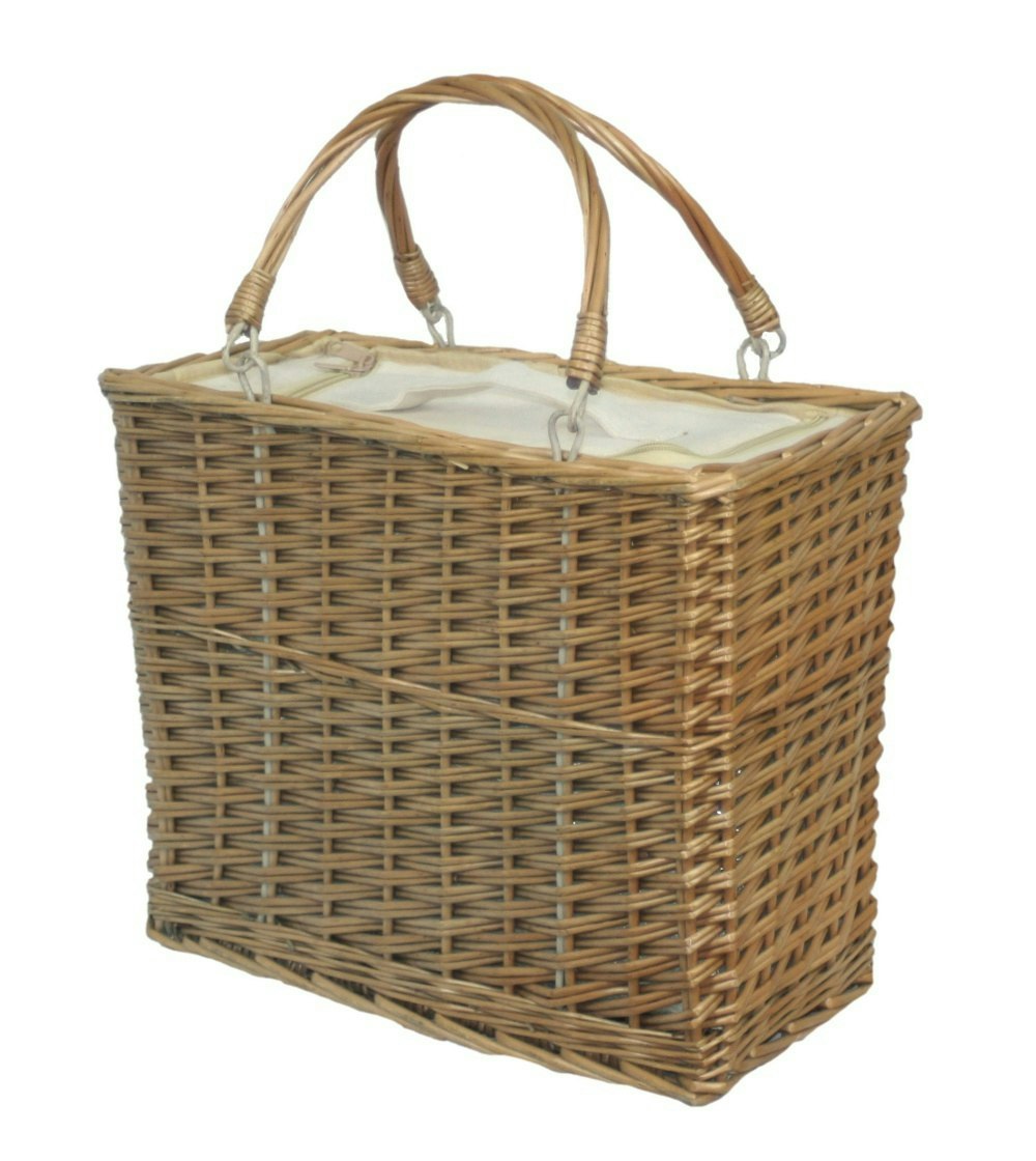 Rackhams Brown Antique Wash Wicker Insulated Cool Basket - Wicker - 1 Small