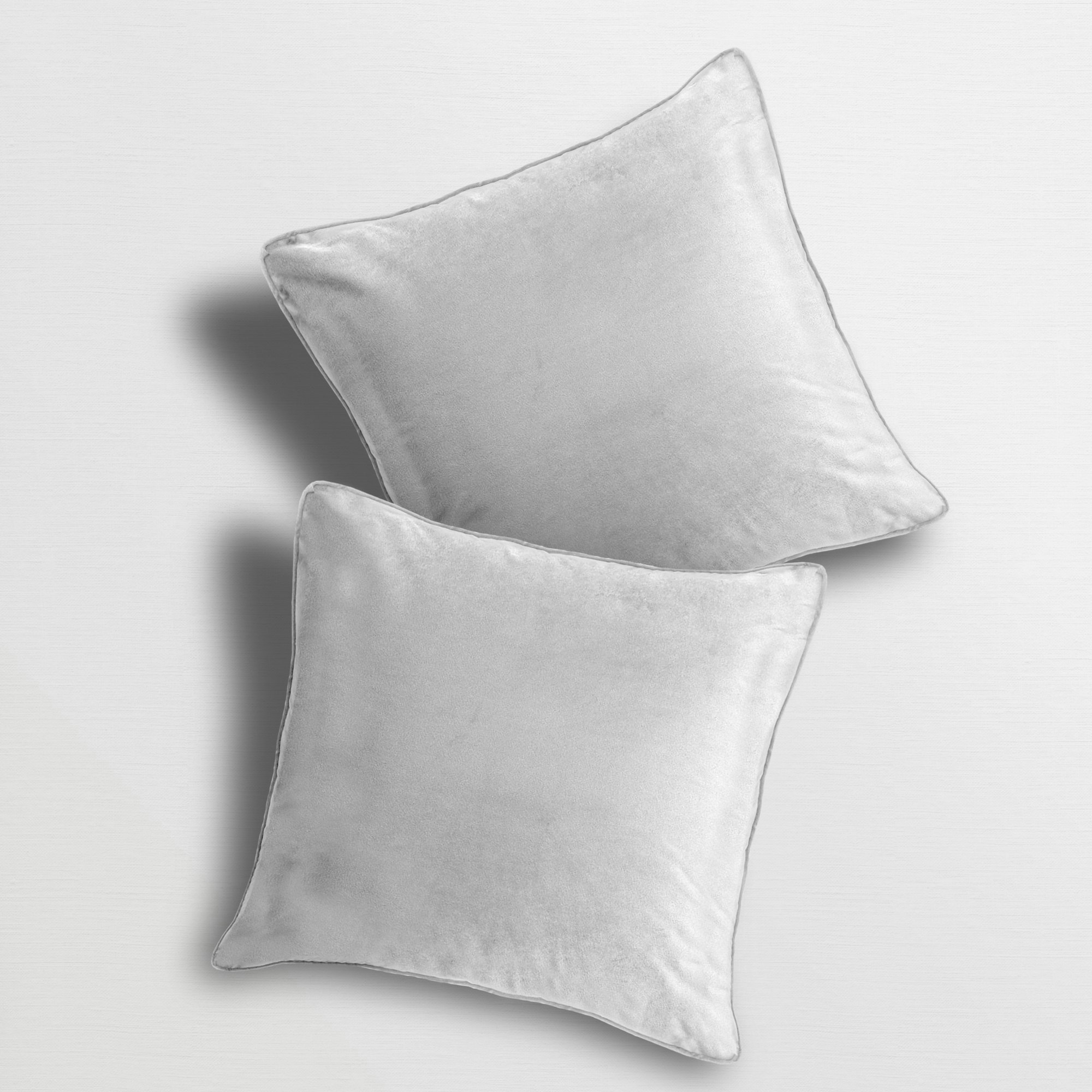 Rackhams White Matte Velvet Soft Plain Scatter Cushion - 43Cm X 43Cm