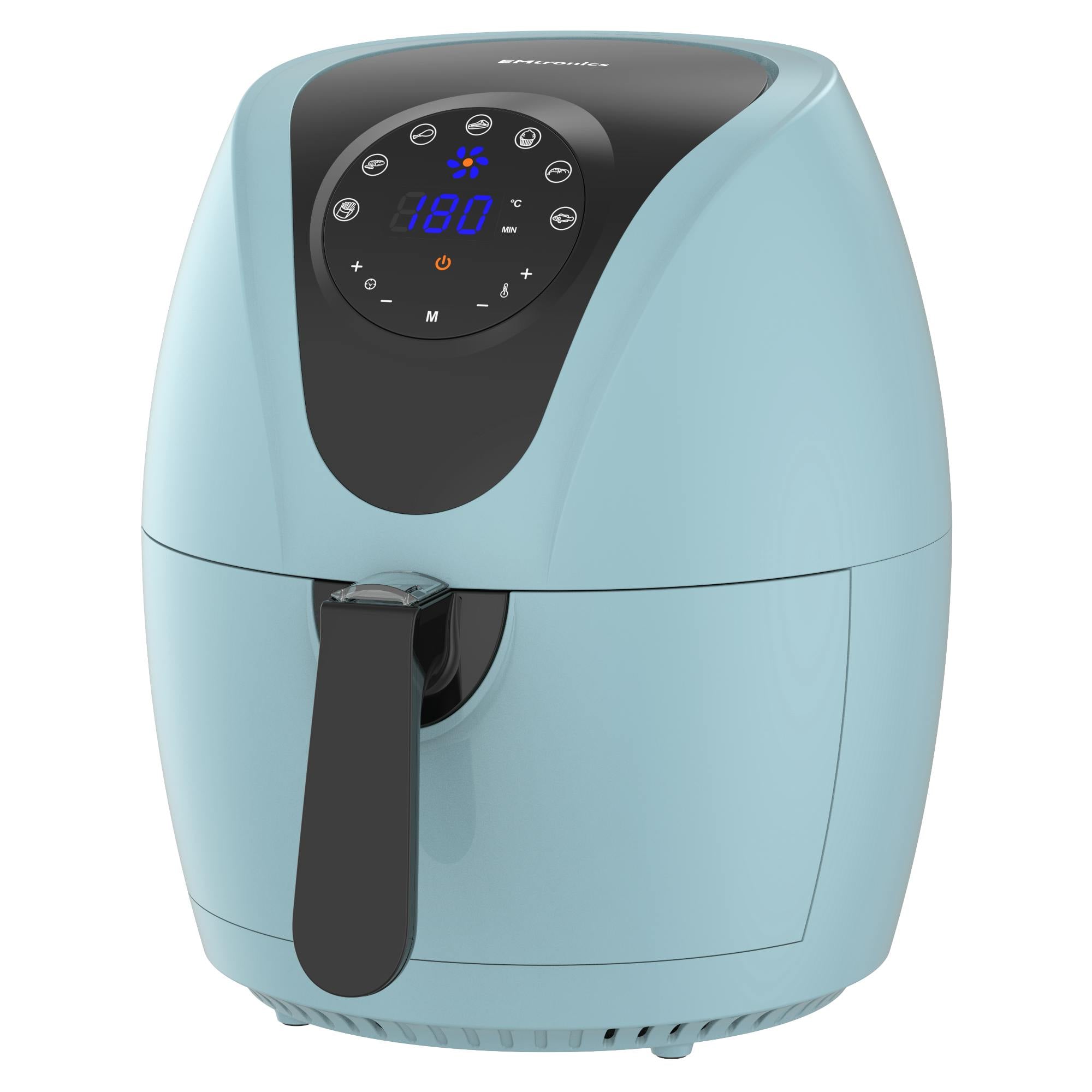 Emtronics Blue 4.5 Litre Digital Air Fryer With 60 Minute Timer - Various Colours - Aqua