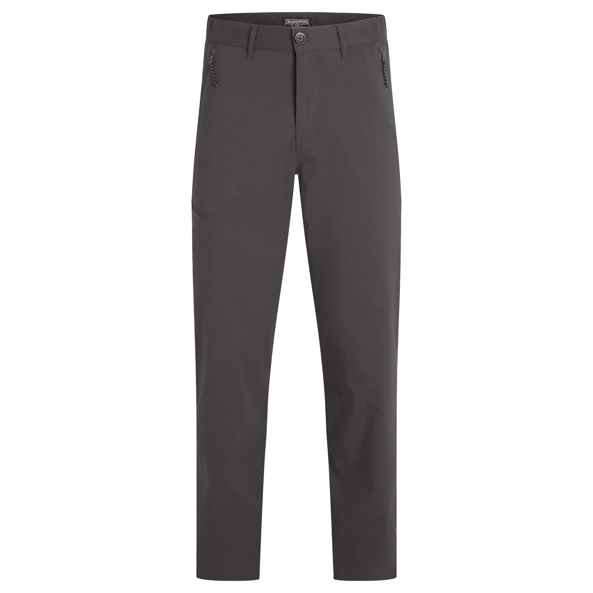 Craghoppers Men's Dark Kiwi Pro Iii Lightweight Trousers - Lead - 44R - Lead - 96% Recycled Nylon Polyamide/4% Elastane