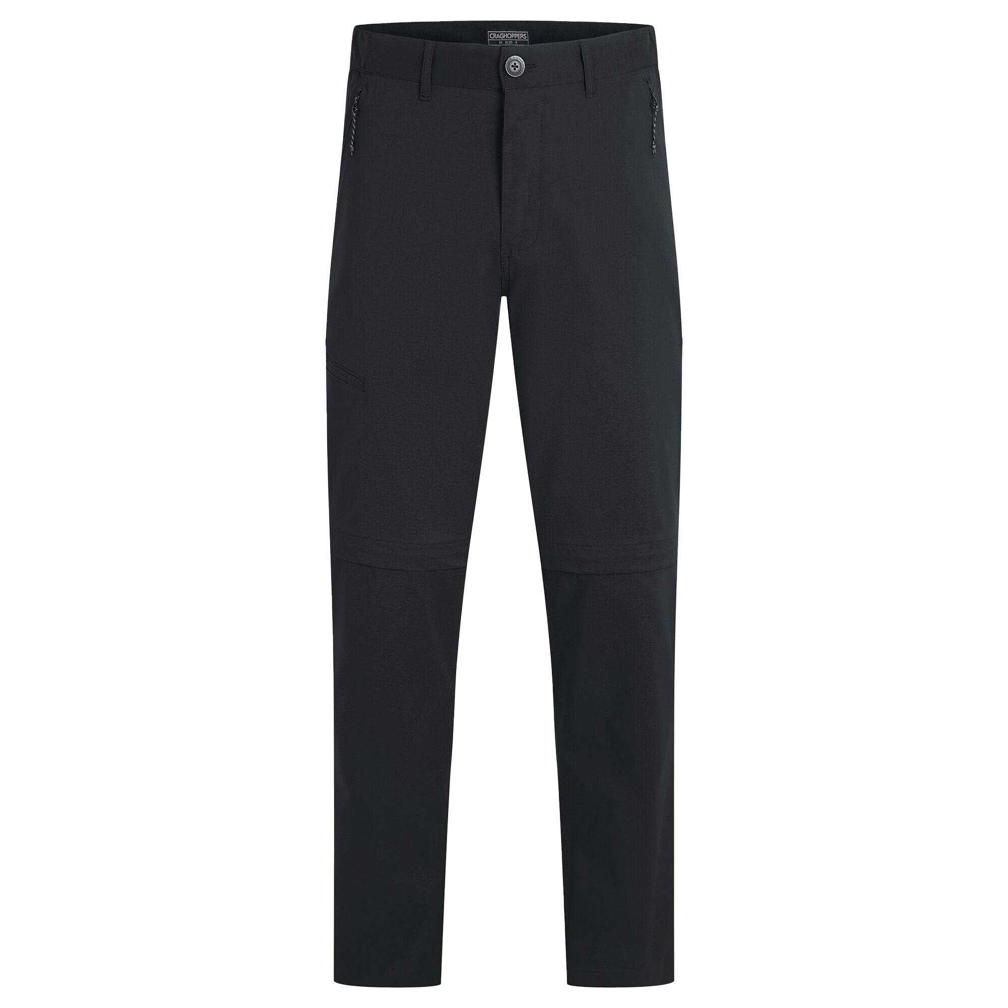 Craghoppers Men's Black Kiwi Pro Iii Convertible Trousers - 34R - 96% Recycled Nylon Polyamide/4% Elastane