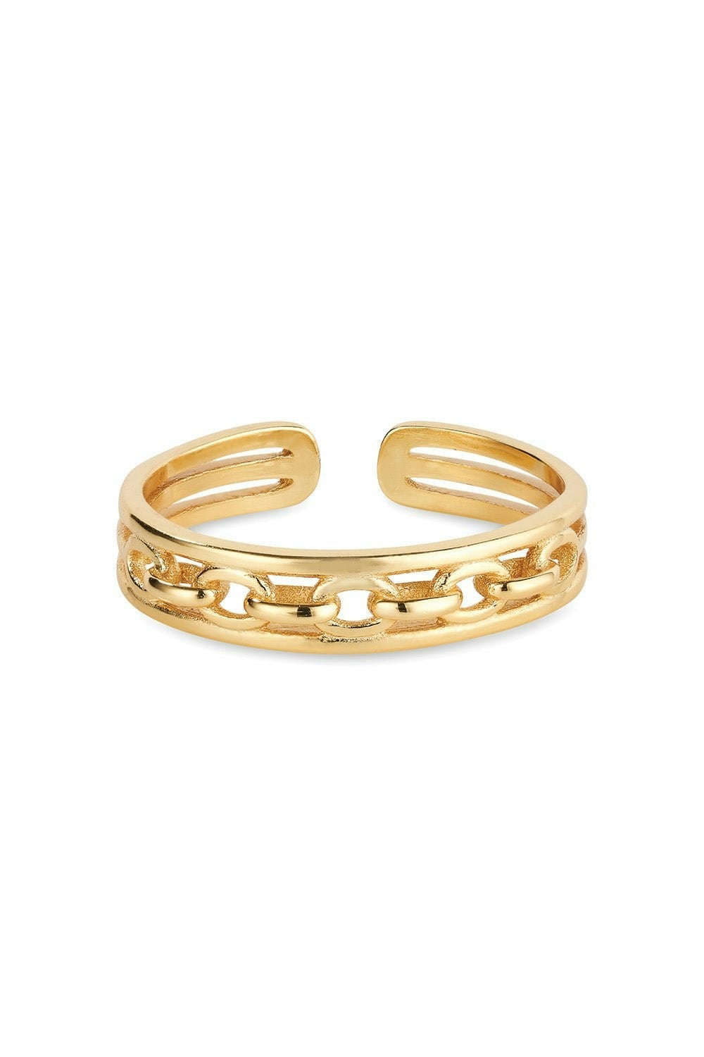 Elk & Bloom Gold 14K Chain Linked Stacking Ring - No Thank You