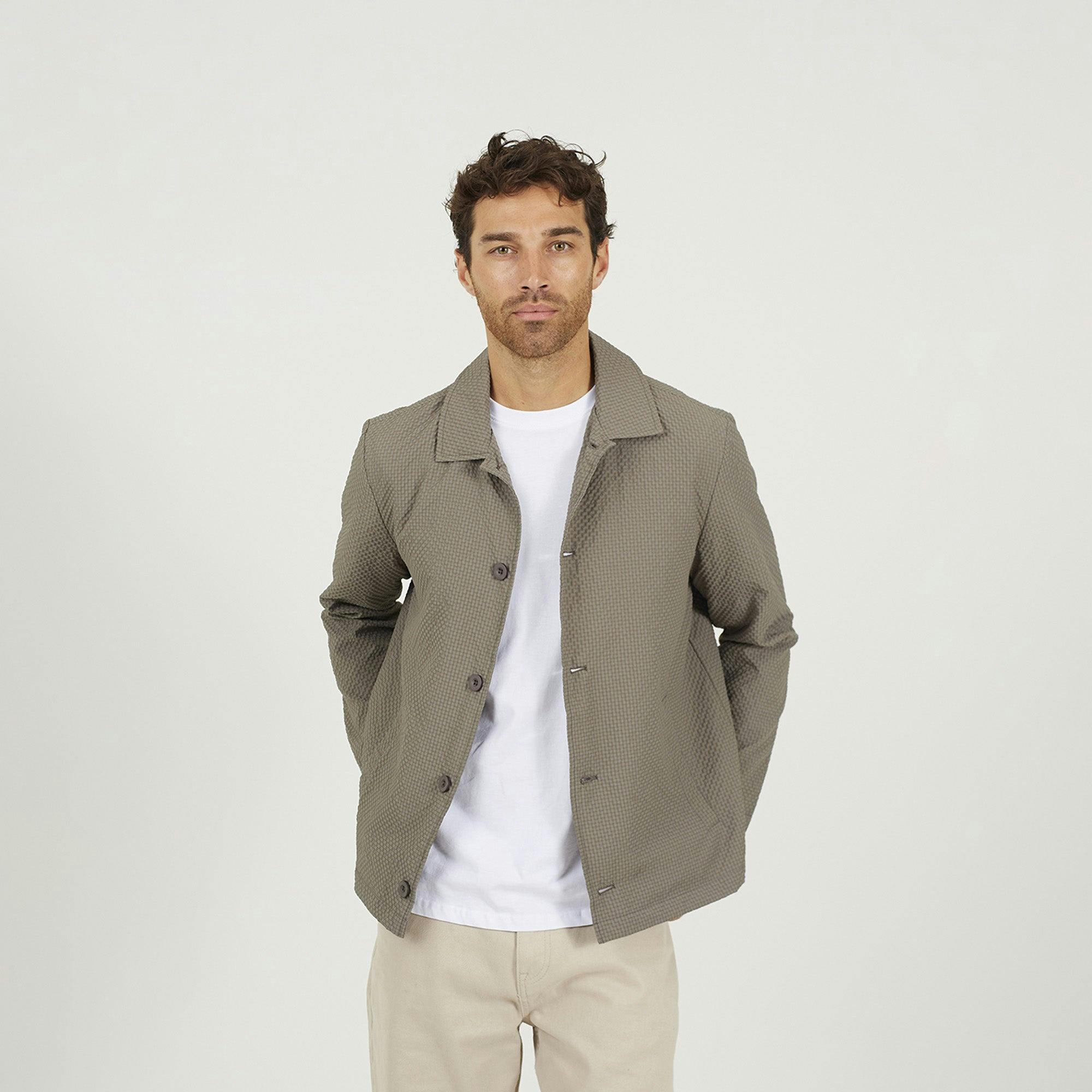 Brave Soul Green Seersucker Shacket - Xl