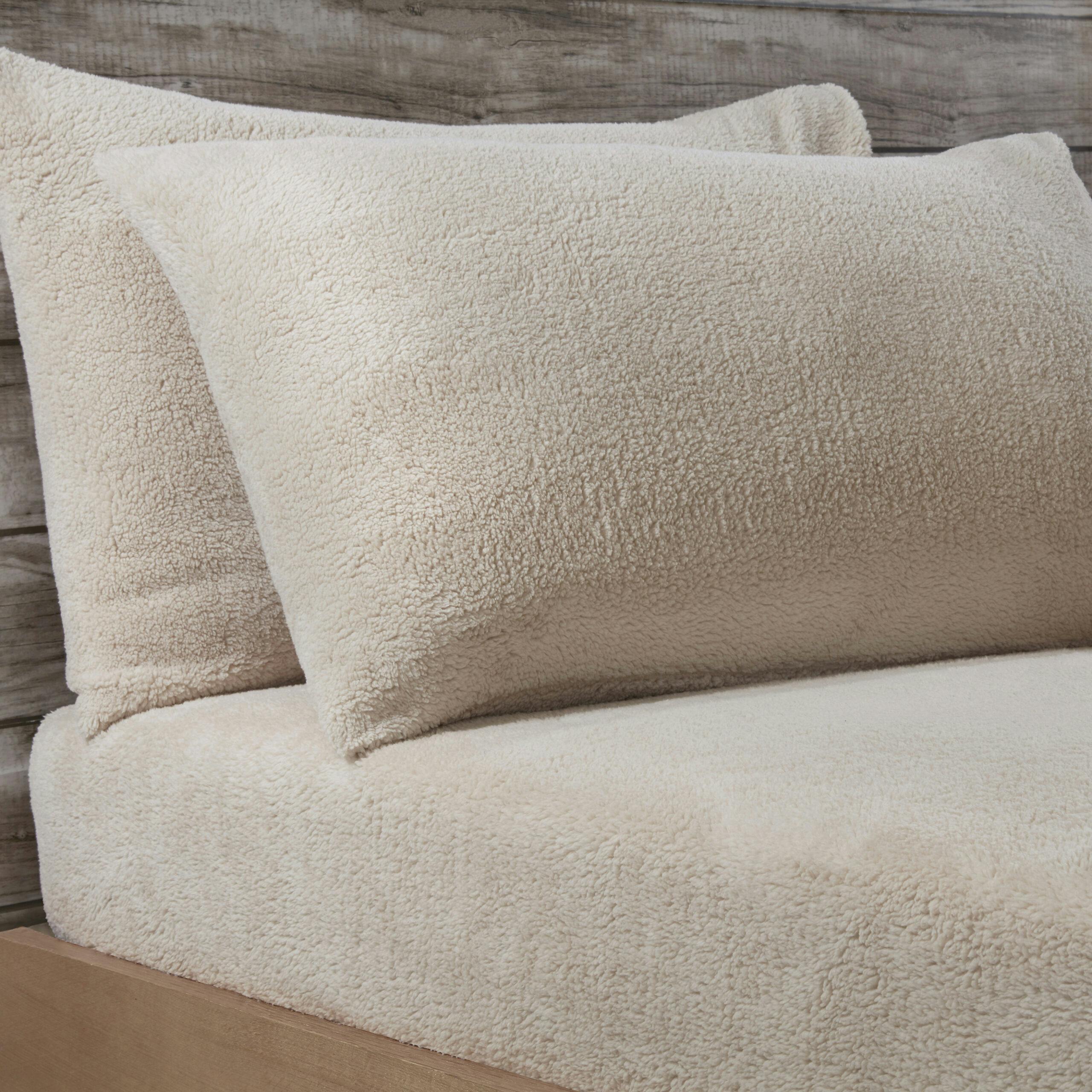 Smart Living Teddy Fleece Warm & Cosy Housewife Pillowcase Pair - Natural - Pillow Case (50 X 75Cm)