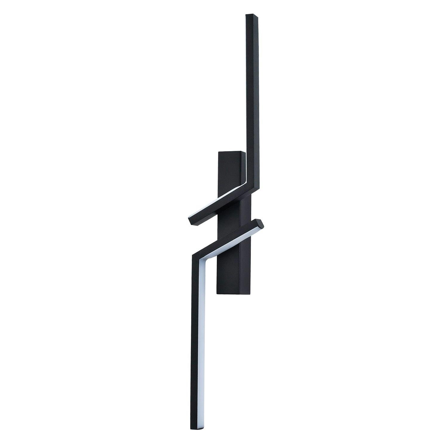 Happy Homewares Light/Black Sleek Double Stick Led Feature Wall Fitting In Matte Sand