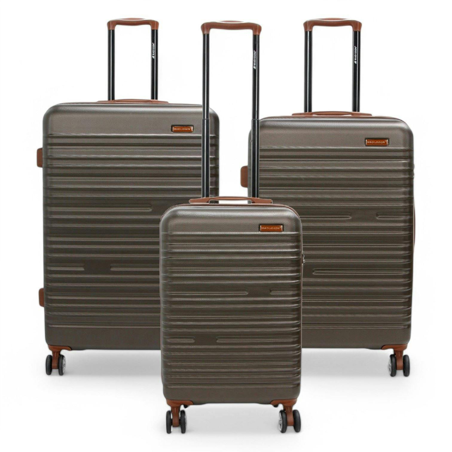 Snowball Blue Expandable Hard Shell Abs Suitcase Set 8 Wheel Robust Travel Case Holiday Luggage - Medium