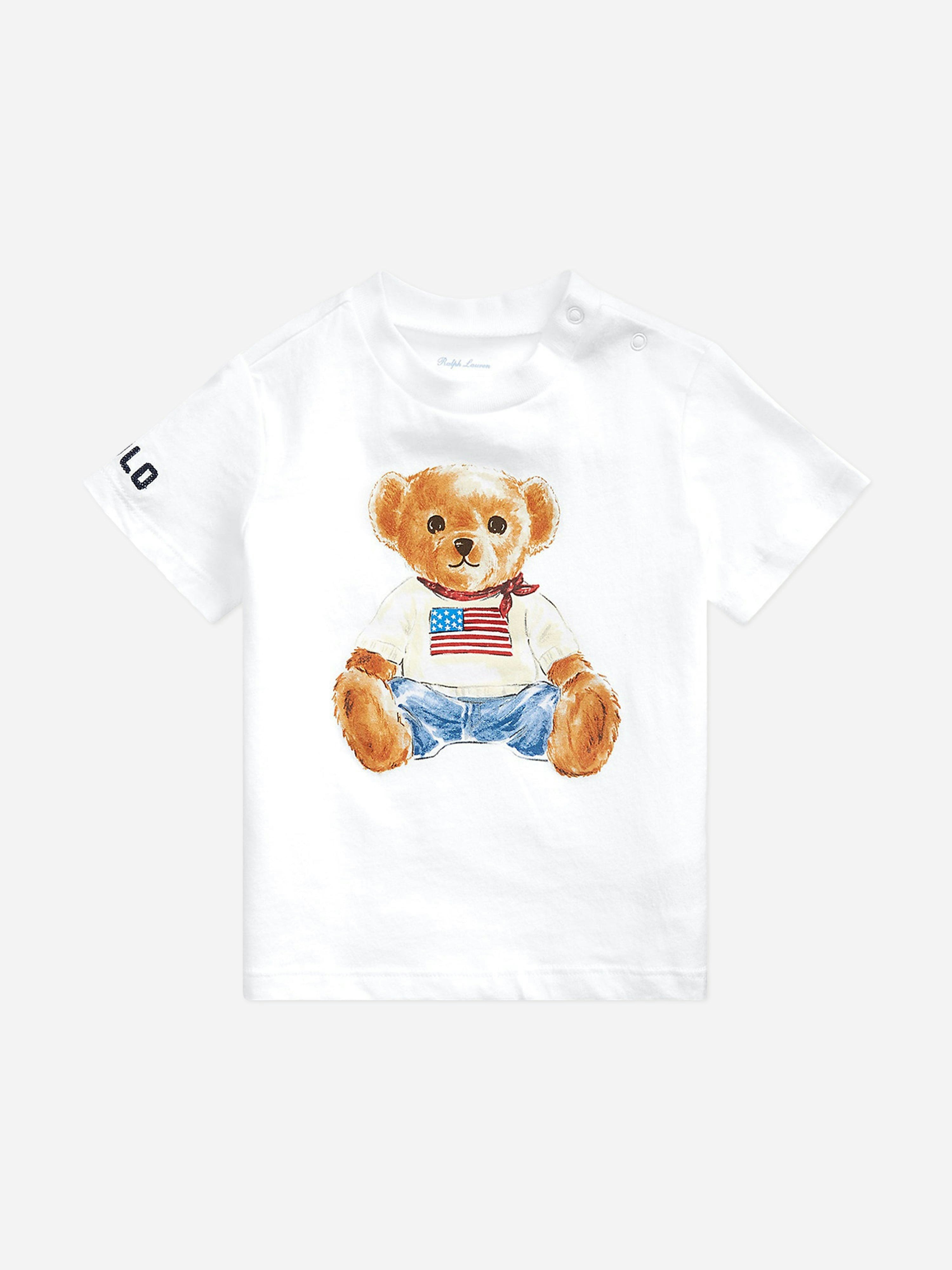 Ralph Lauren Kids Boys White Ralph Lauren Baby Polo Bear T-Shirt In - 3 Mths