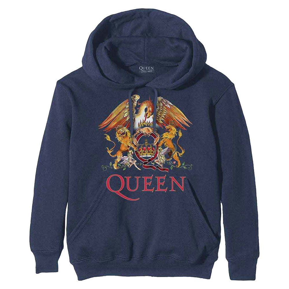 Paradiso Clothing Unisex Blue Queen Classic Crest Pullover Hoodie - Xl