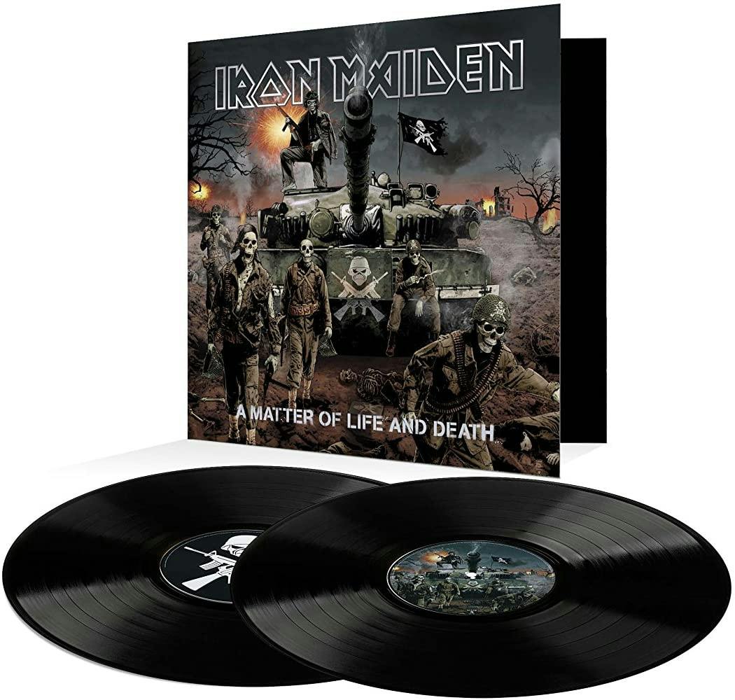 Eyesore Merch Black Iron Maiden 'A Matter Of Life And Death' Gatefold Double Lp Vinyl