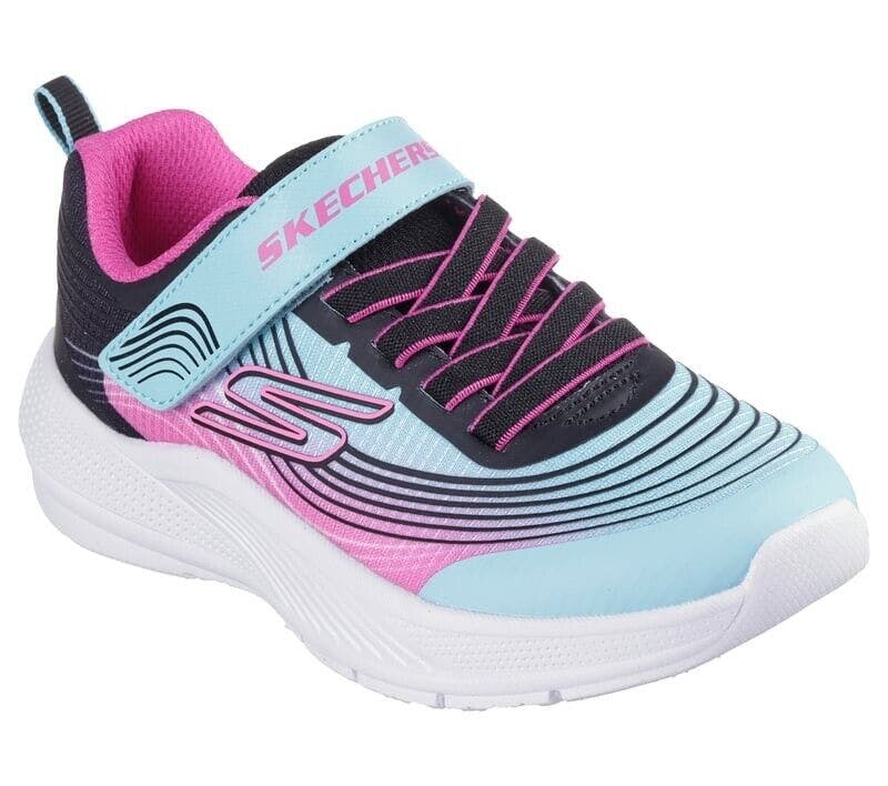 Skechers Girls Microspec Advance Strap Trainers Junior Shoes 303575L - Uk Kids 11 Eu 28.5