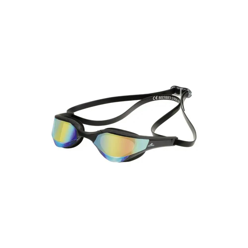Aquafeel Black Speedblue Mirrored Swim Goggles - Mirrored