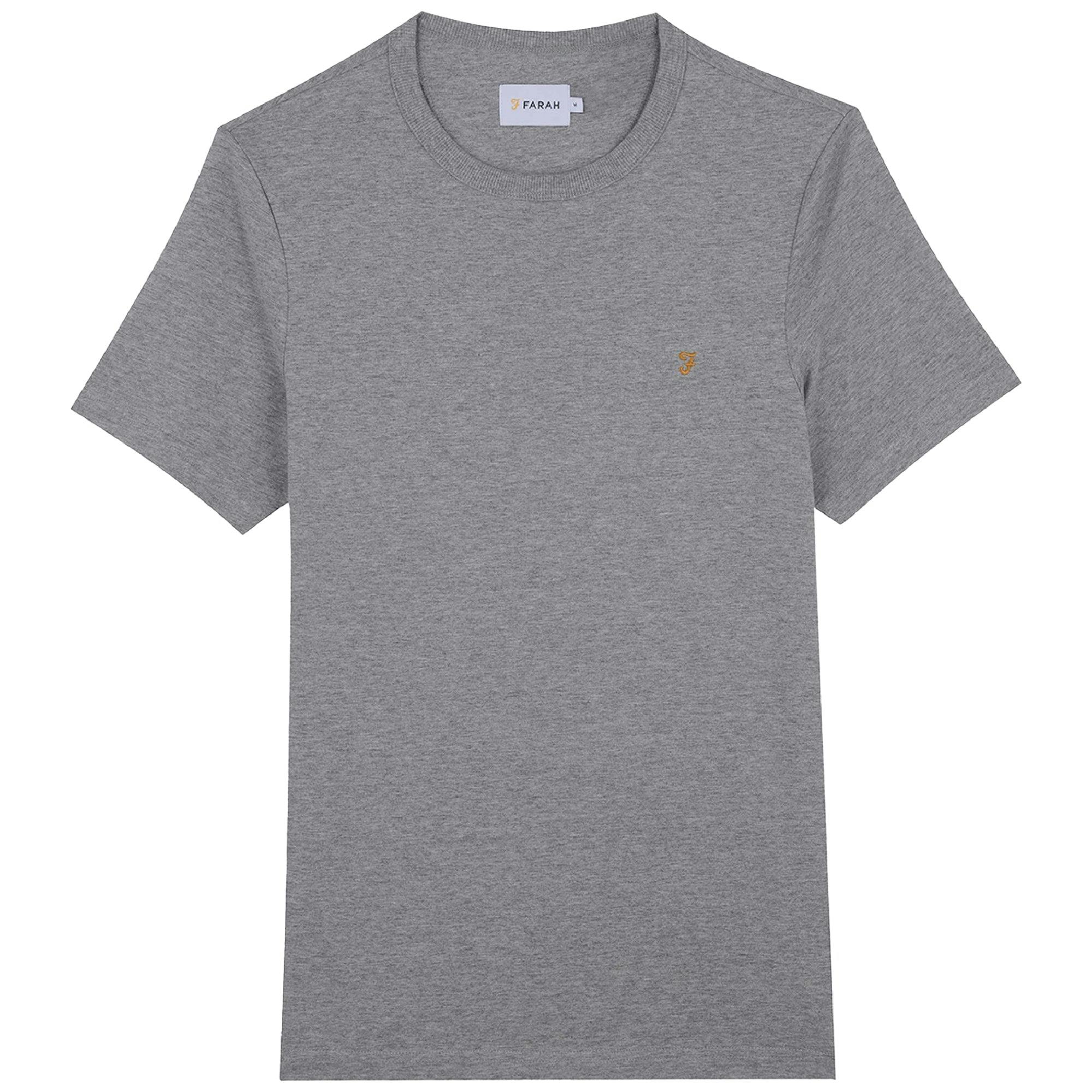 Farah Men's Grey New Danny T-Shirt - Marl - X-Large