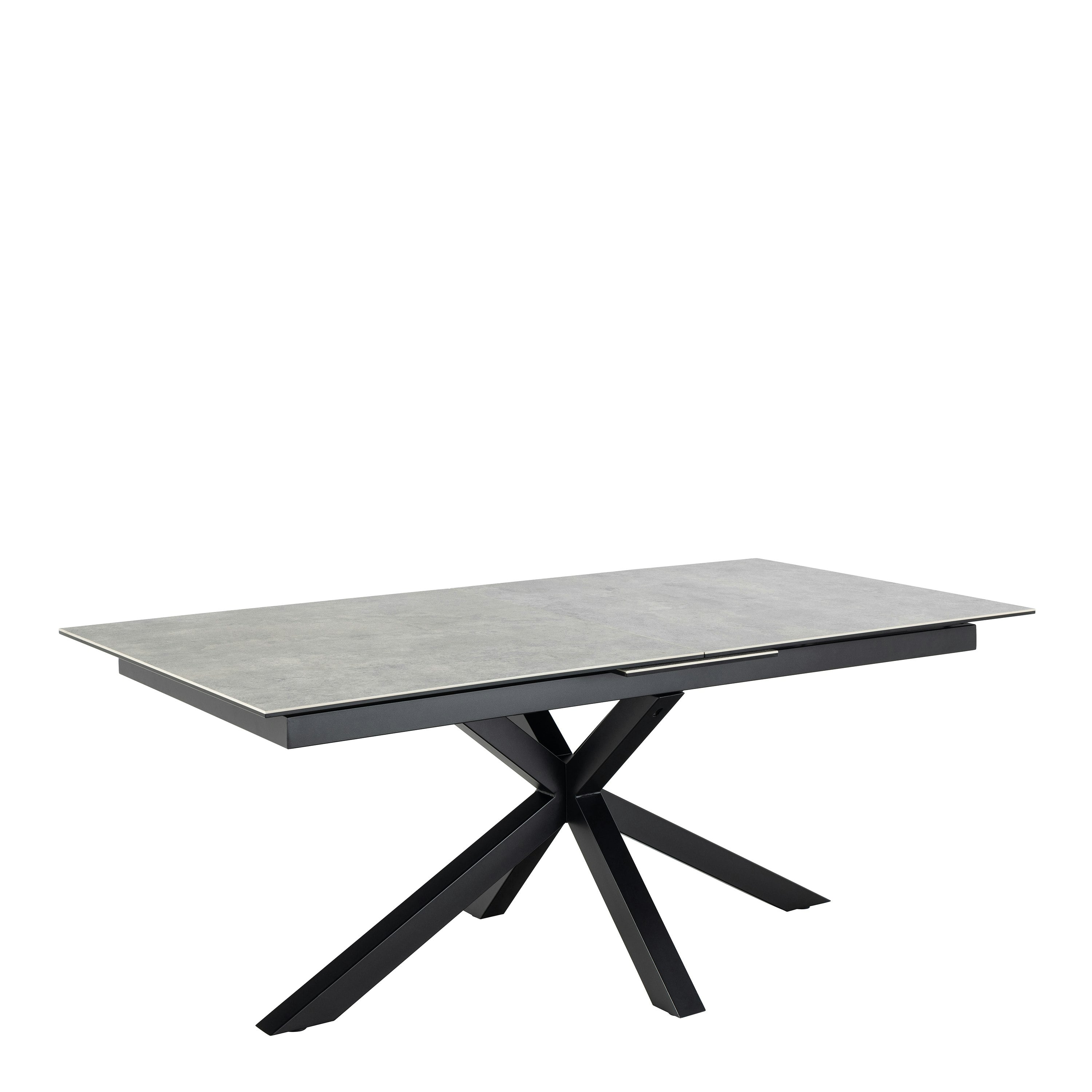 Furniture To Go Grey/Black Heaven Extendable Dining Table With Ceramic Top 200Cm - No