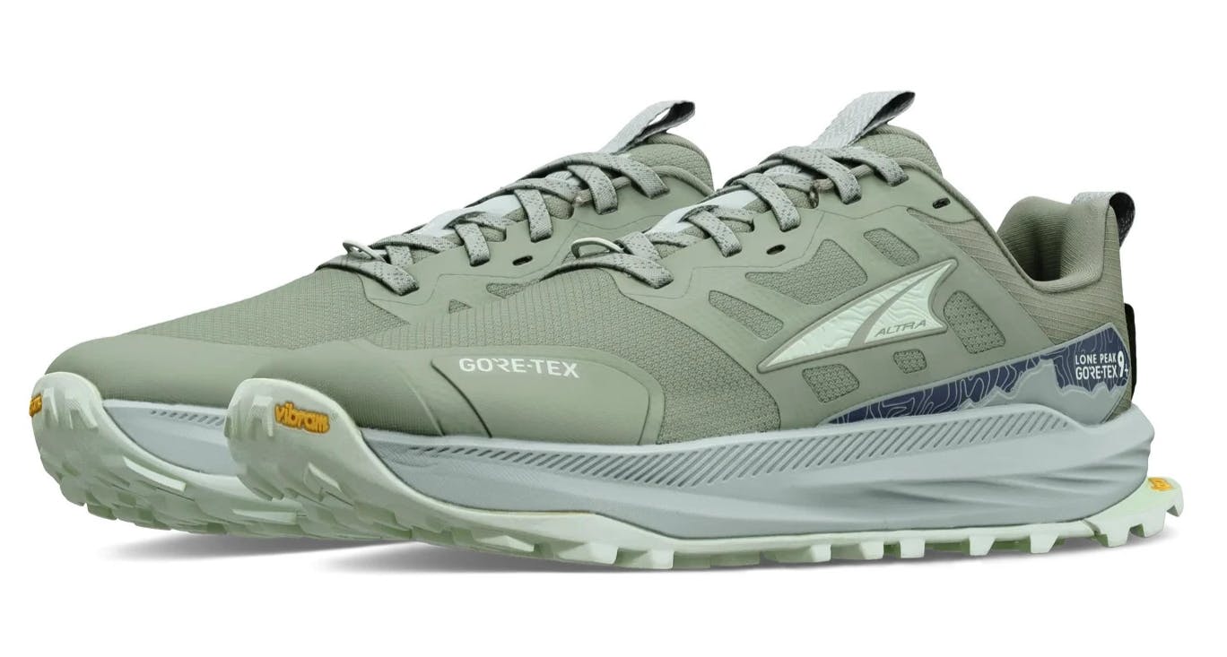 Altra Women's Lone Peak 9+ Gtx Trail Running Trainers Hiking Shoes Olive - Uk 4 Eu 37
