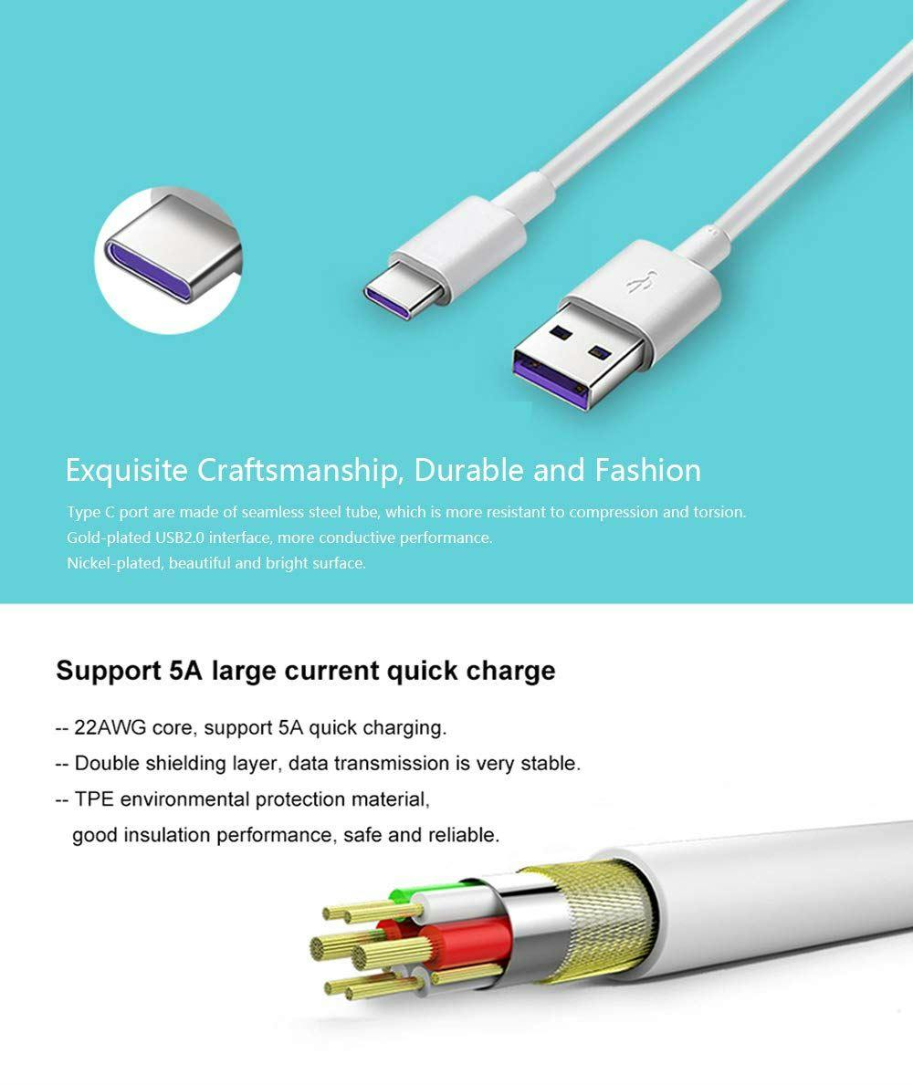 Huawei White Ap71 5A 1M Usb A To C Cable - 4071497