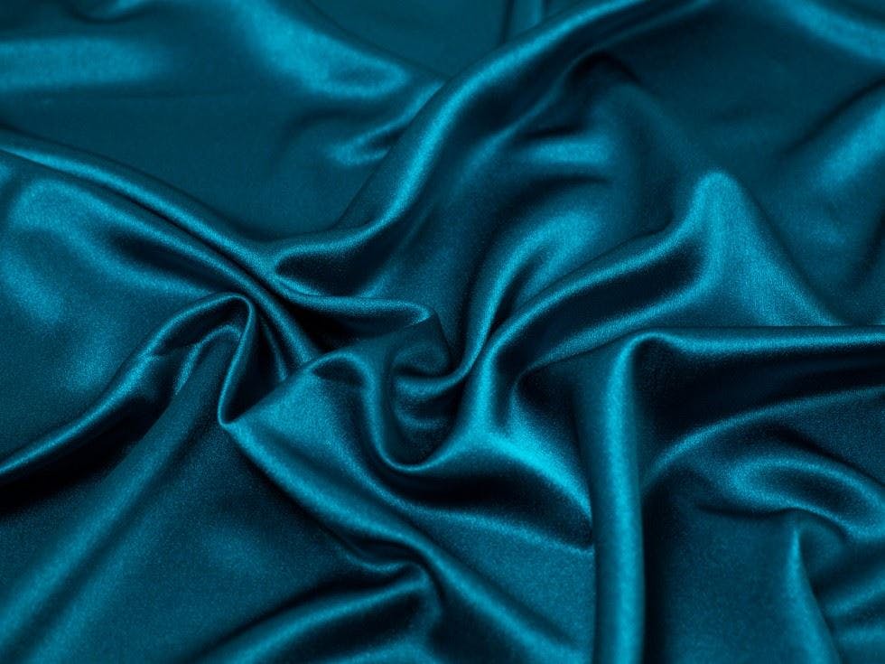 Minerva Core Range Light/Coral Minerva Prada Stretch Woven Satin Crepe Fabric - Plain Design Dressmaking Fabric, 150 Cm / 60" Wide - Per Metre - Jade