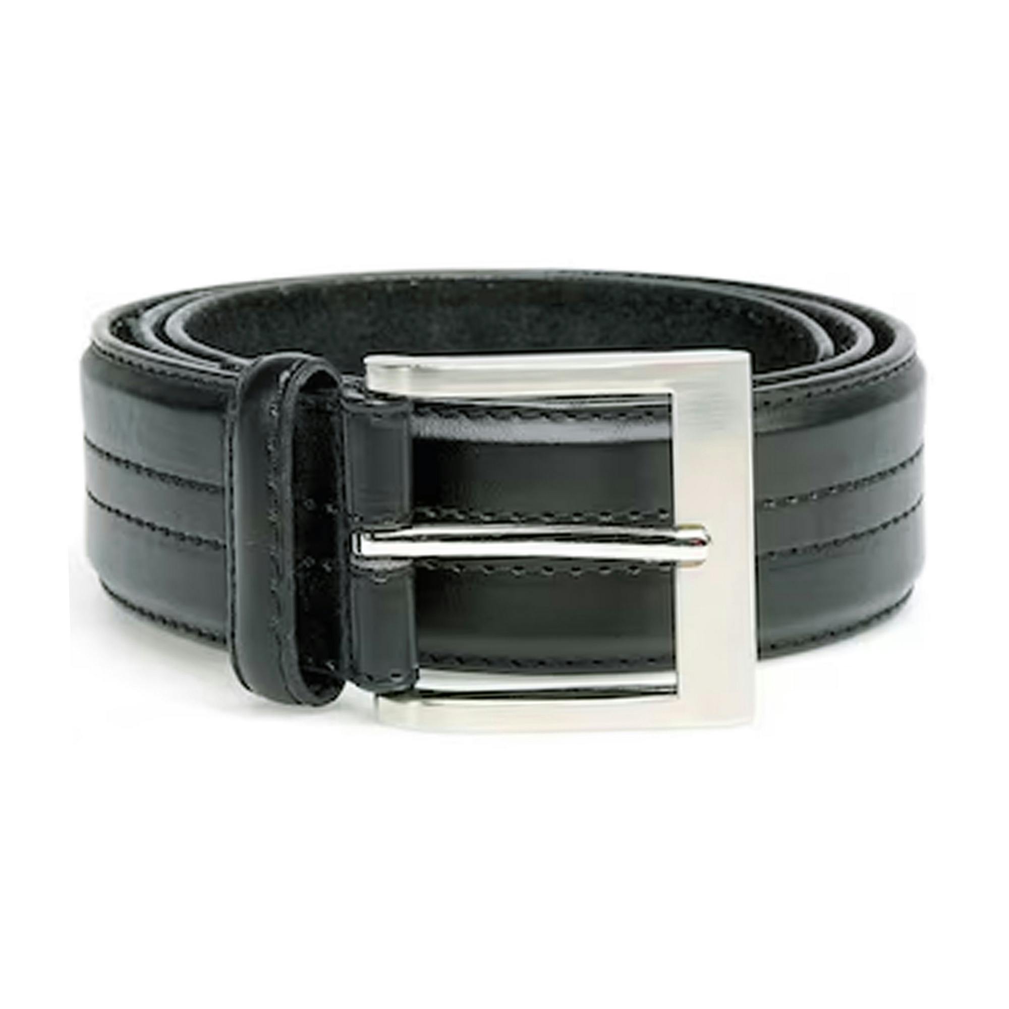 Duke Black D555 Harley Stitched Waist Belt - 56 - 100% Leather