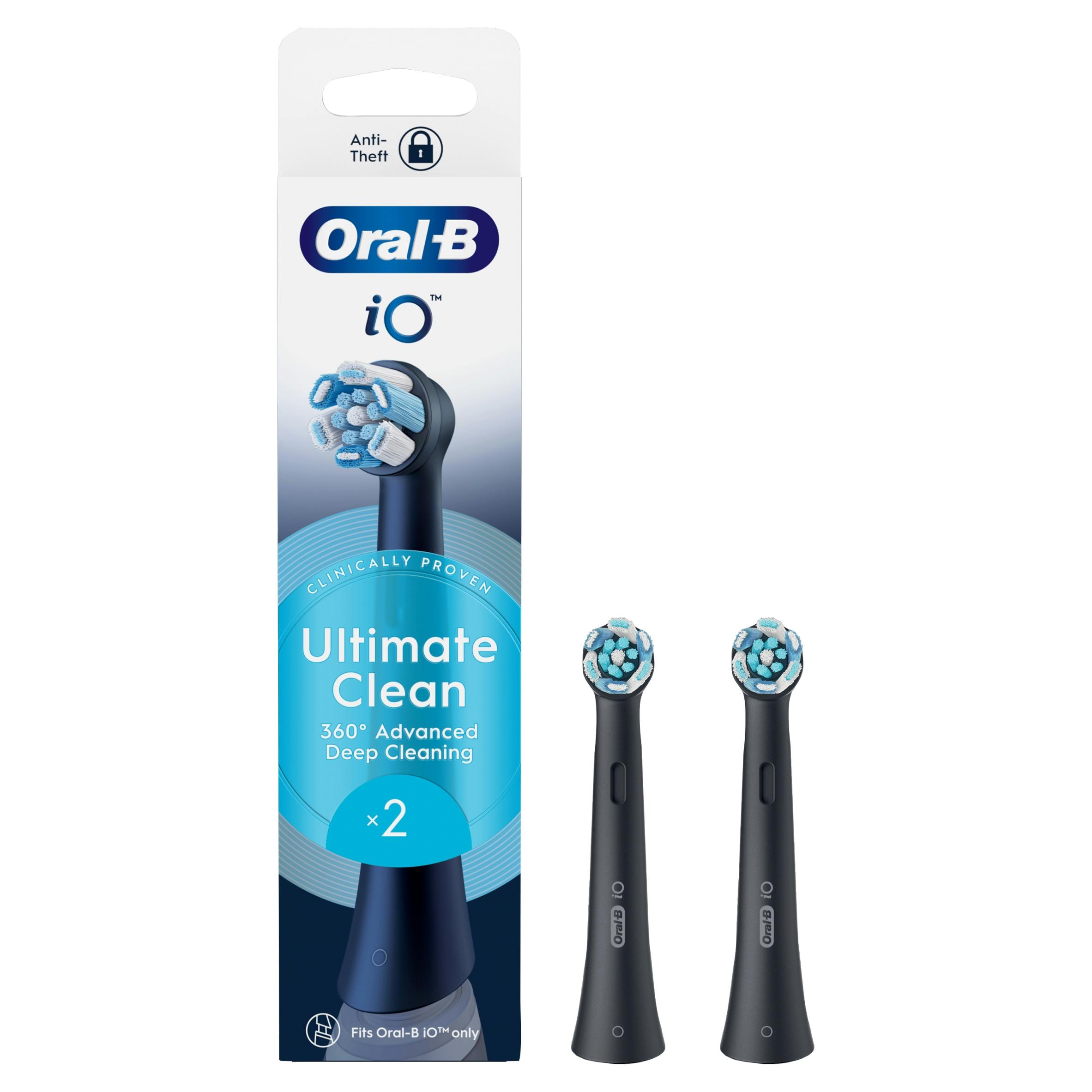 Oral-B iO Ultimate Clean Replacement Brush Heads Black 2 Pack Compatible - Image 14
