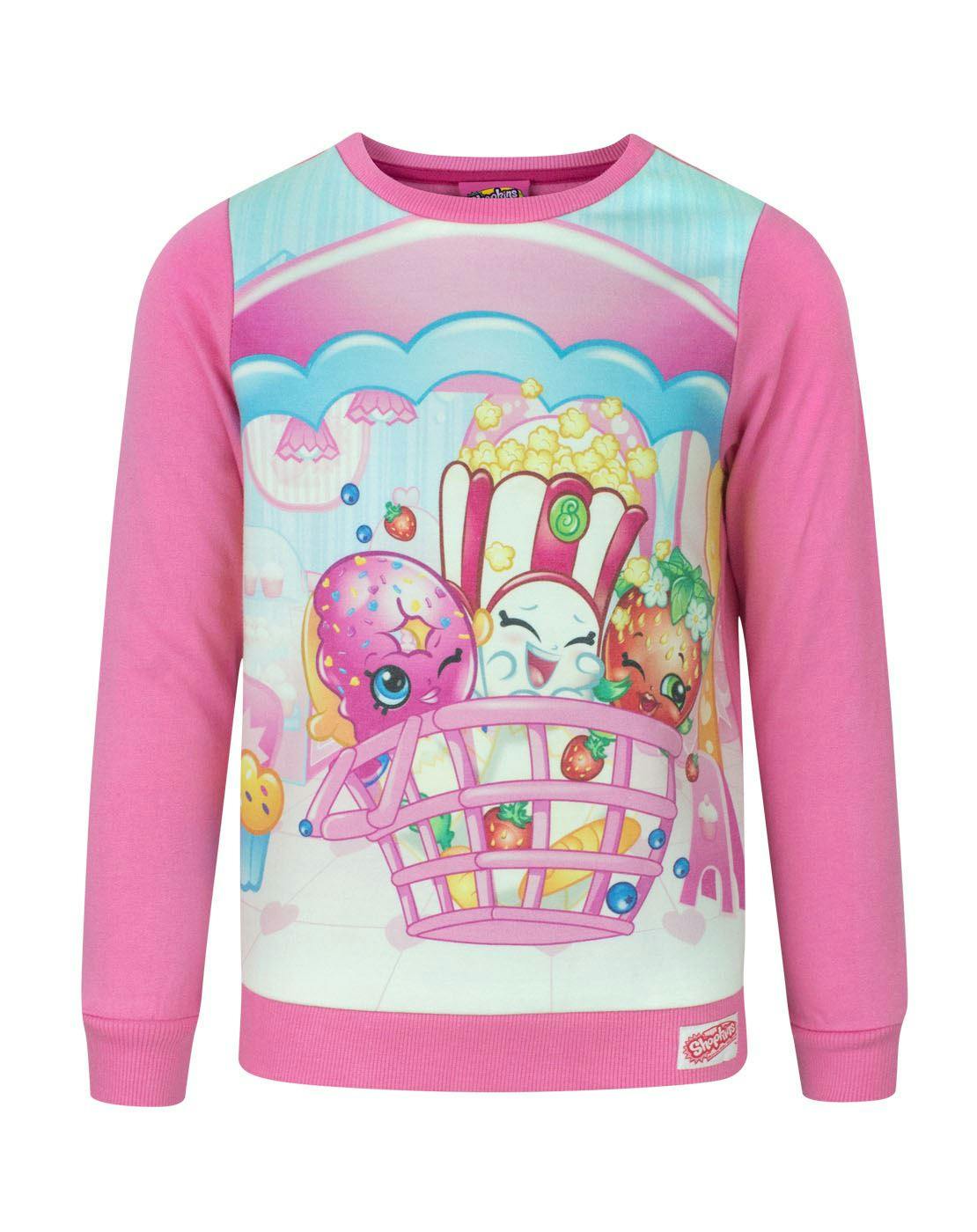 Vanilla Underground Girls Pink Shopkins Sweatshirt - 11-12 Years