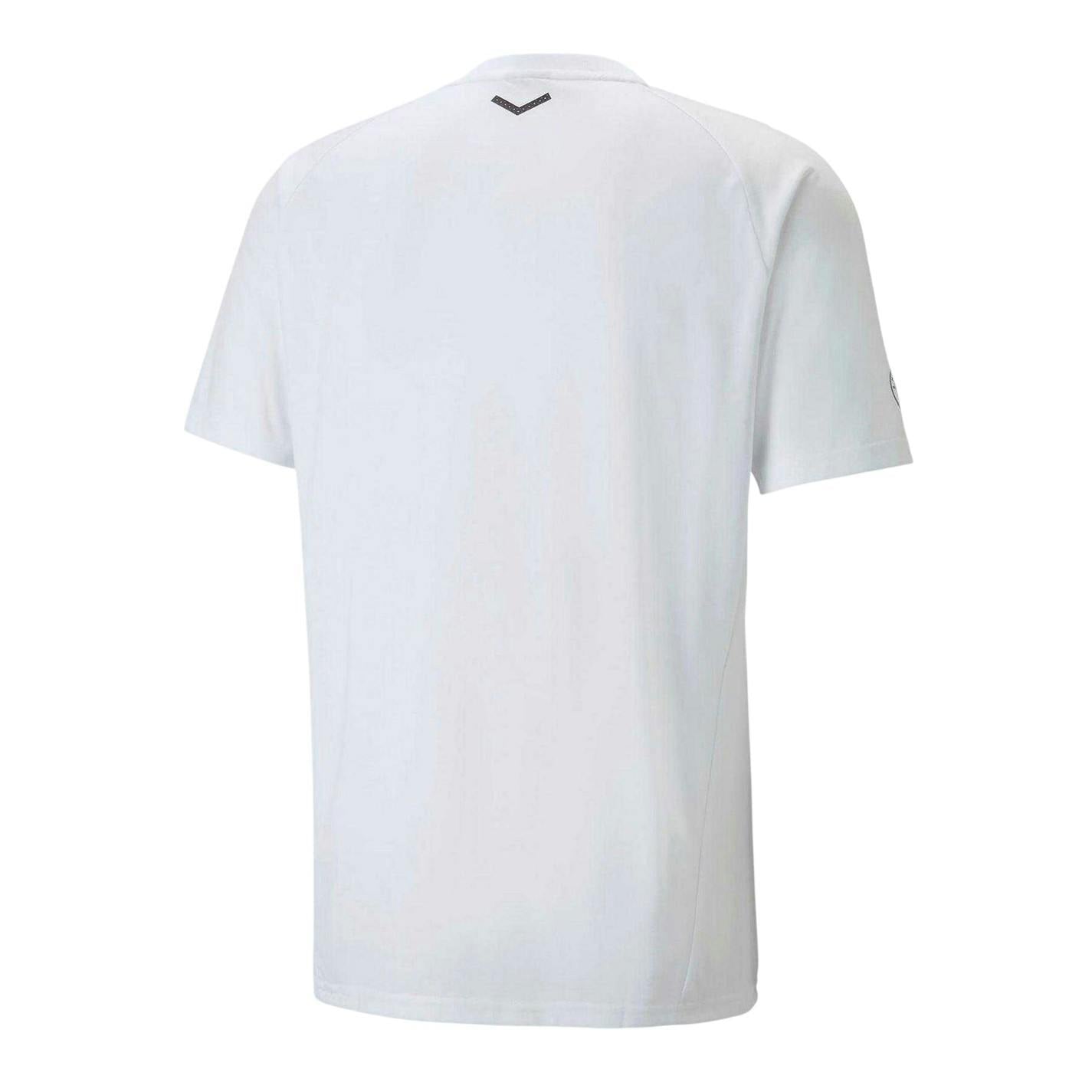 Puma Men's White/Black Manchester City Fc T-Shirt - Xl - 65% Recycled Polyester/35% Viscose