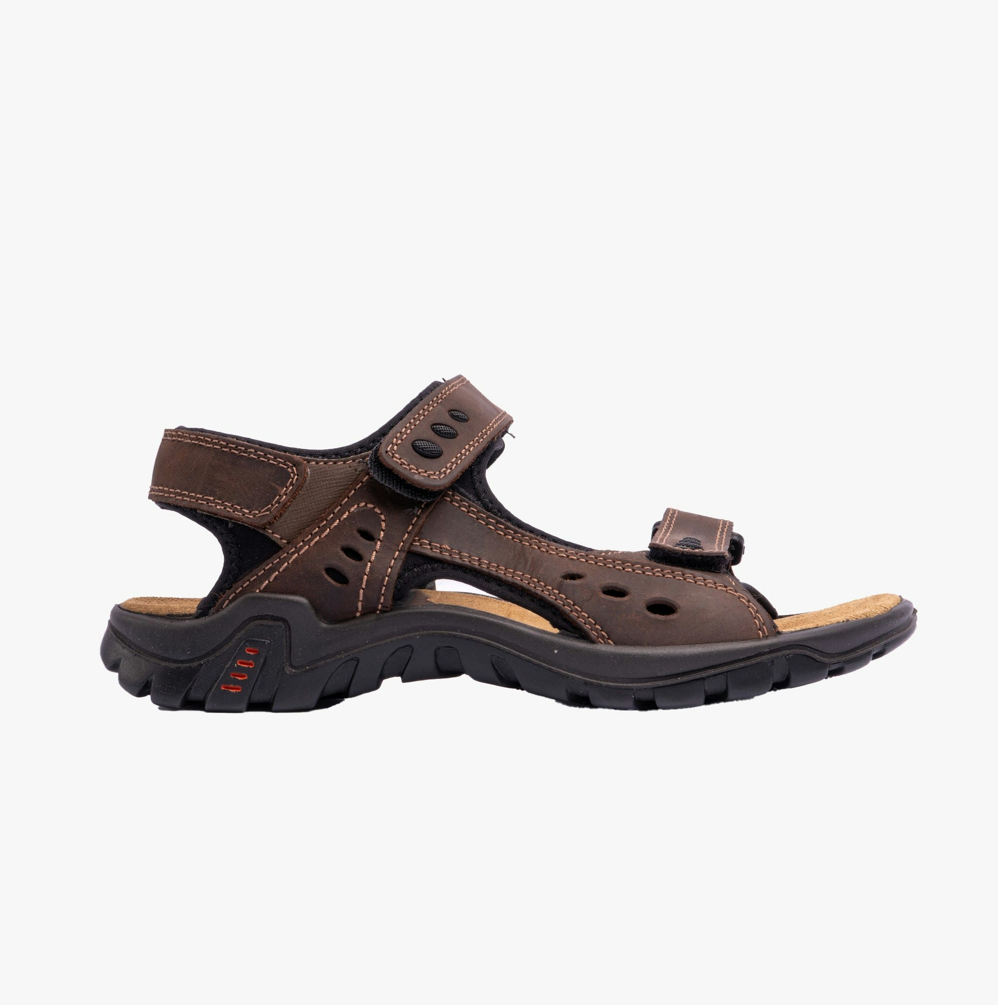 Imac Men's Brown Lucas Leather Padded Sports Sandals - Uk 9